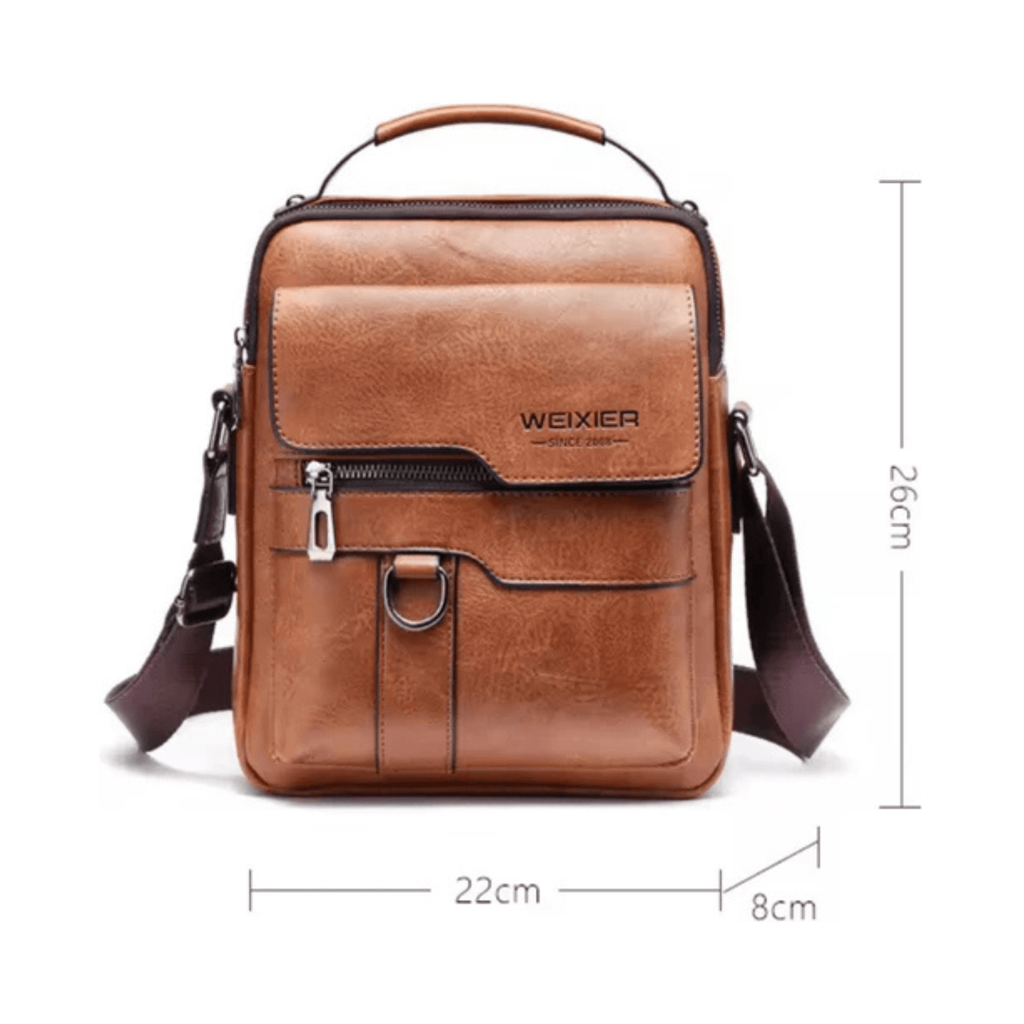 CarryQuest® - Mannen Schoudertas - Reis schoudertas heren - Stijlvol en Functionee - Zwart