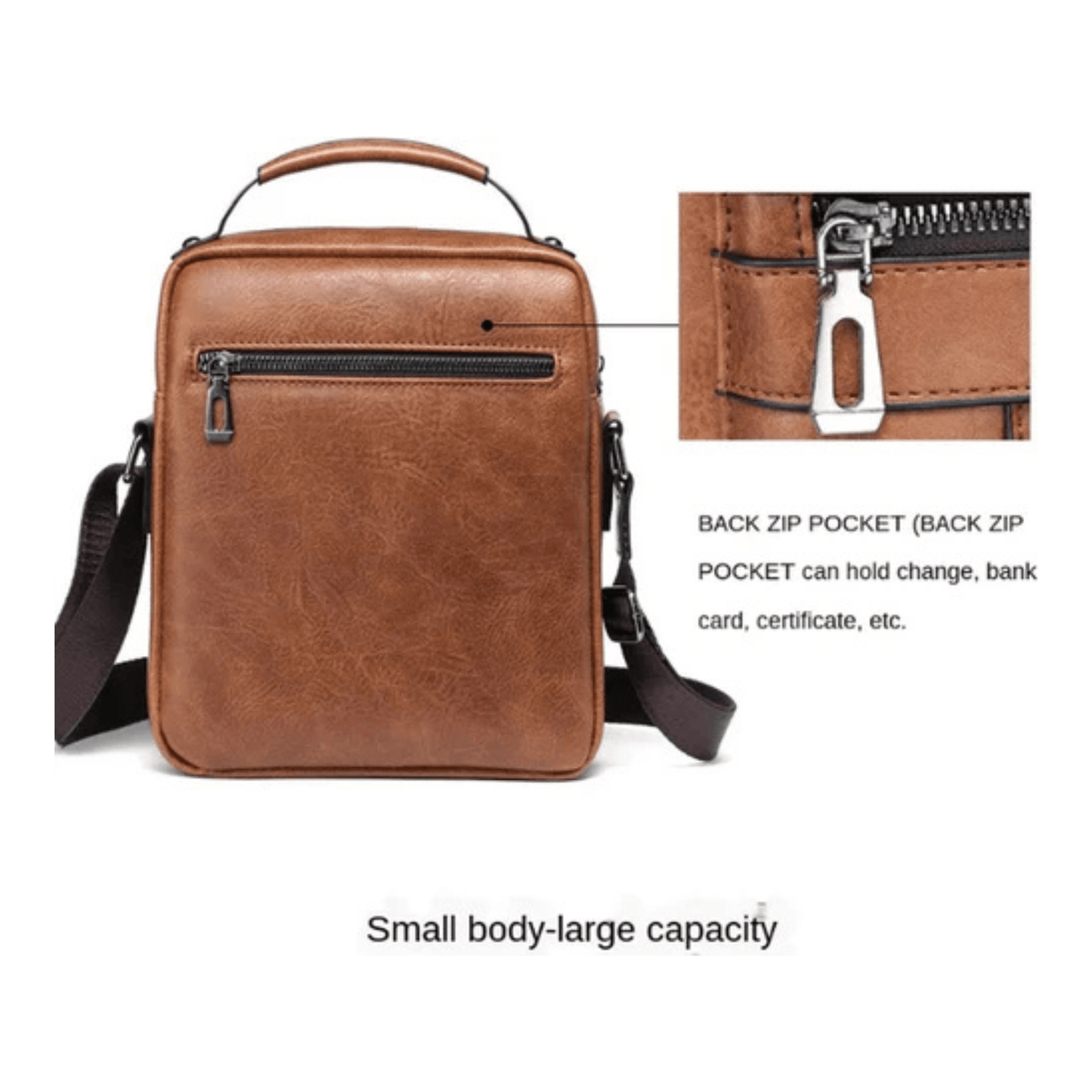 CarryQuest® - Mannen Schoudertas - Reis schoudertas heren - Stijlvol en Functionee - Zwart