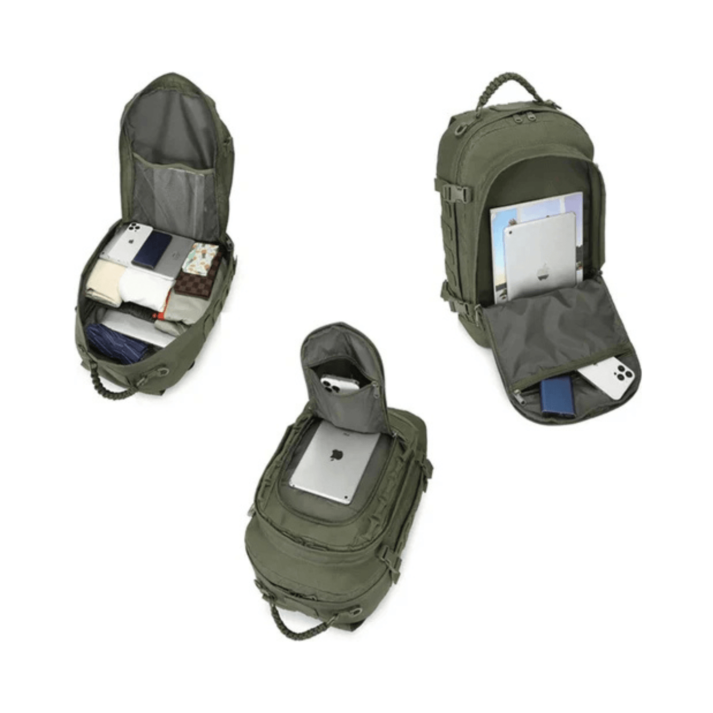 CarryQuest® - Molle - systeem - Schooltas - School Rugzak - Outdoor - Avontuur - Groen