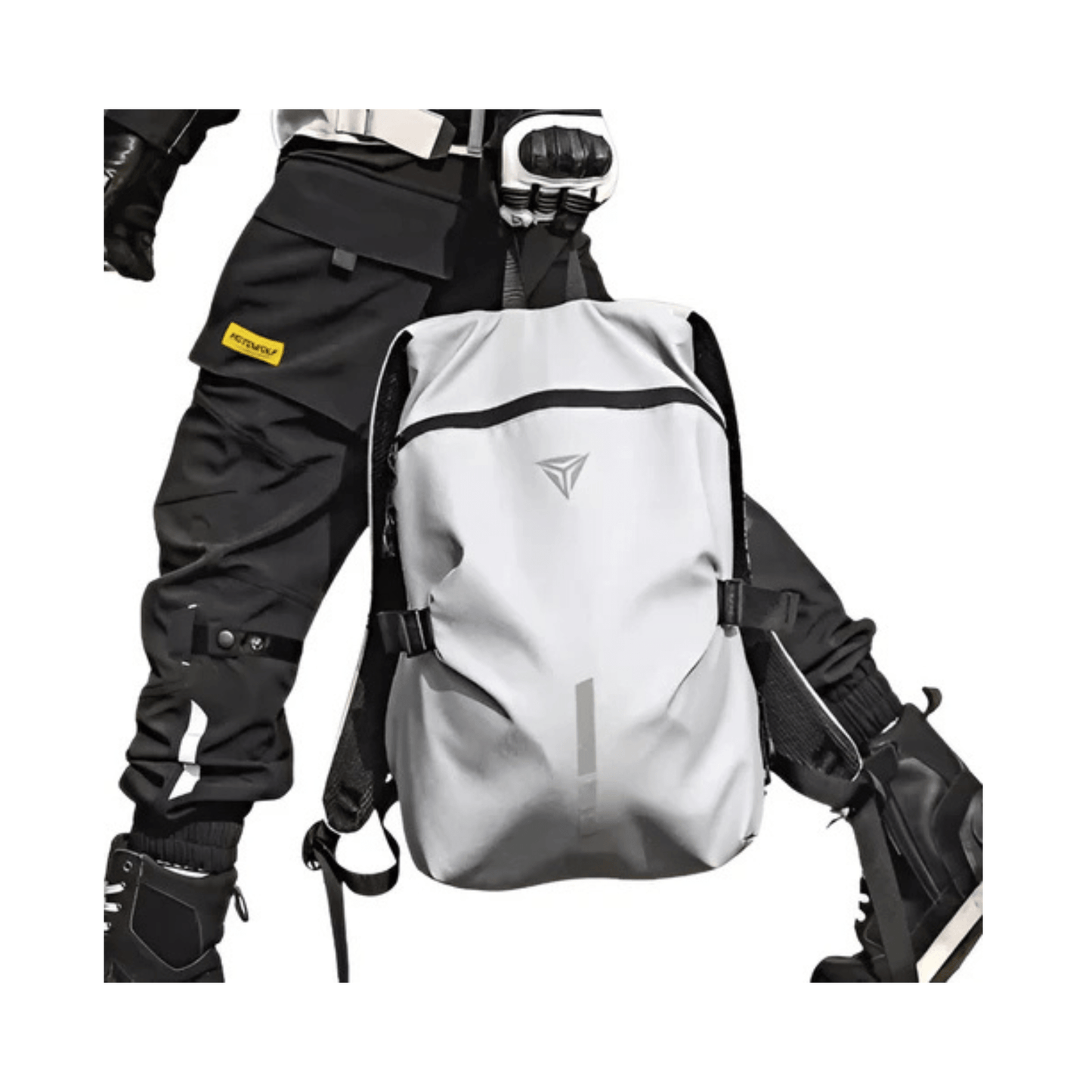 CarryQuest® - Motor Rugzak - Motorcyclist Rugzak - Waterafstotend - Lichtgewicht en Comfortabel - Wit