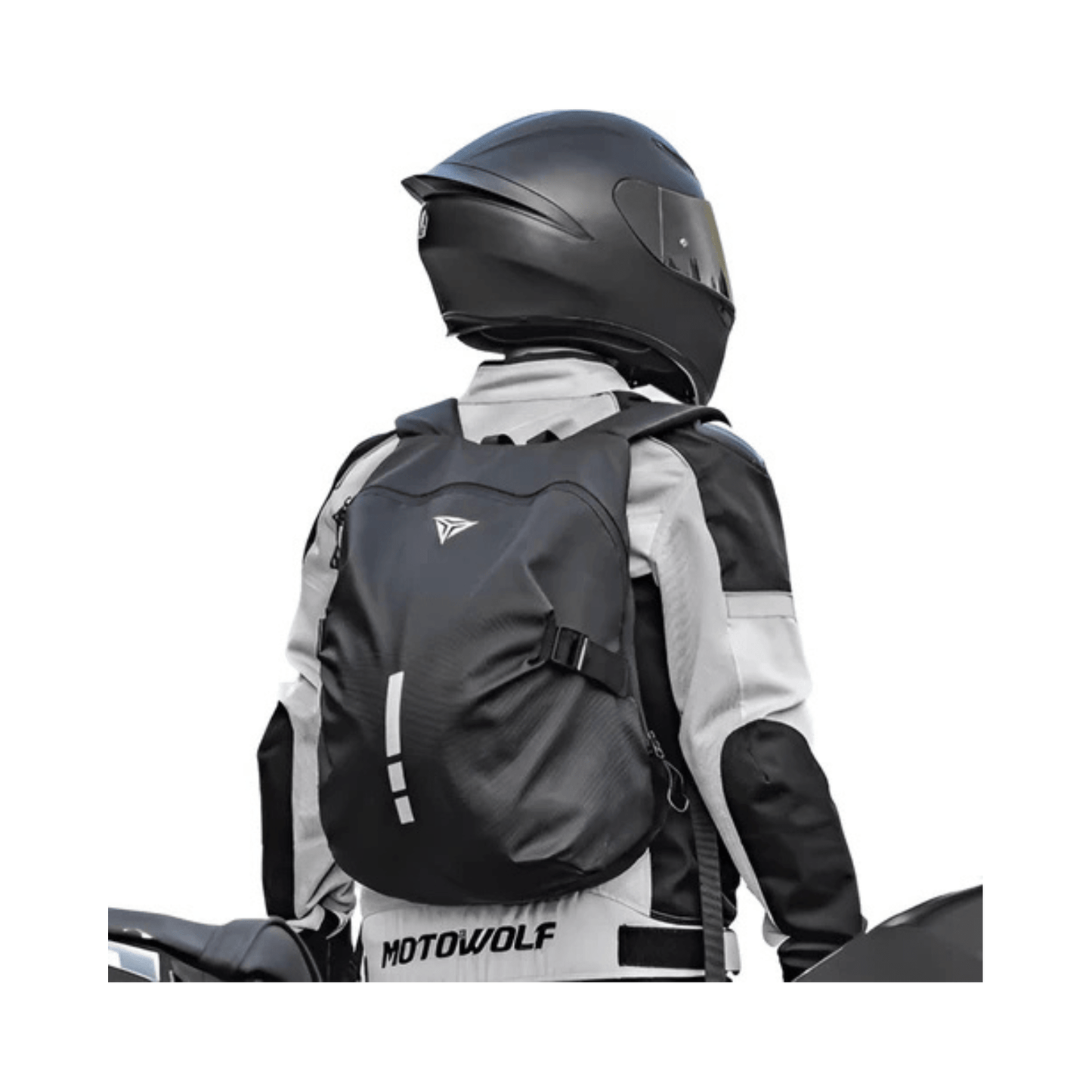 CarryQuest® - Motor Rugzak - Motorfiets Rugzak - Waterdicht 35L met USB Oplaadpoor - Zwart