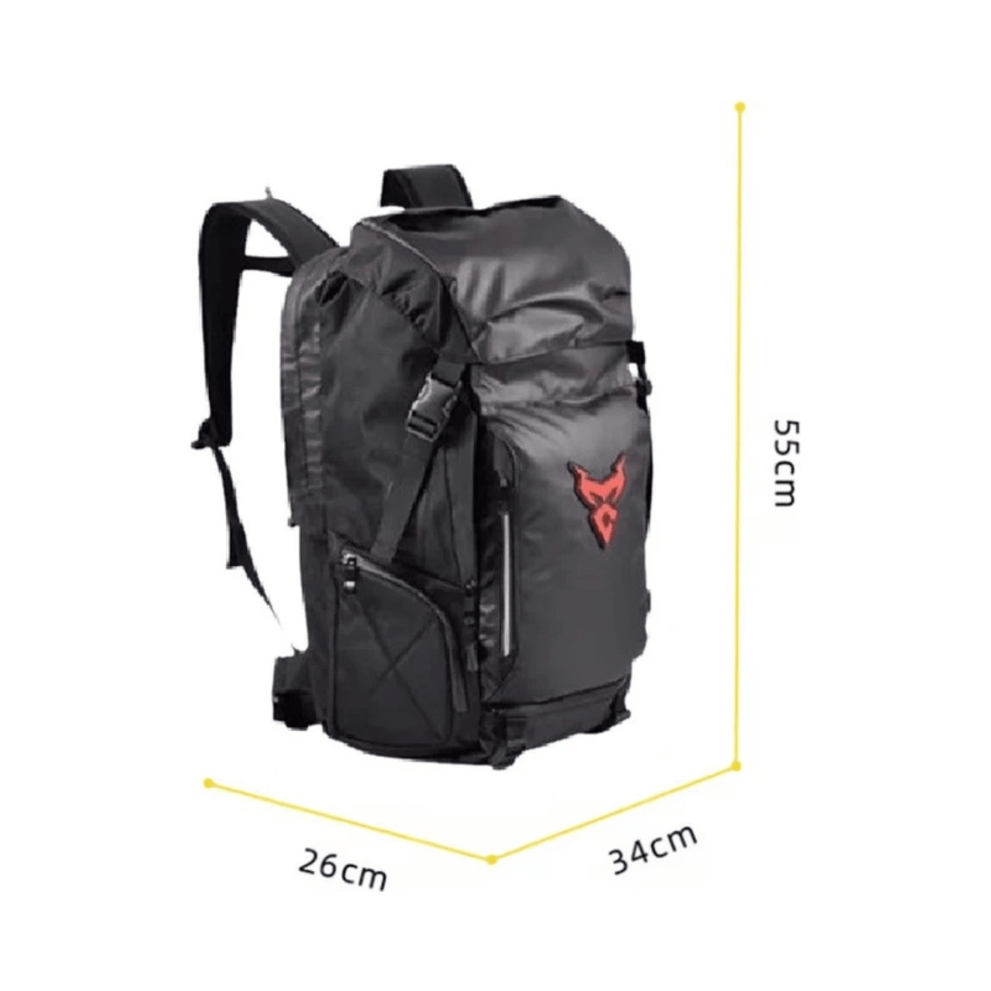 CarryQuest® - Motor Rugzak - Motortransport - Rugzakken - Waterdichte Rugzak - 48 Liter - Zwart