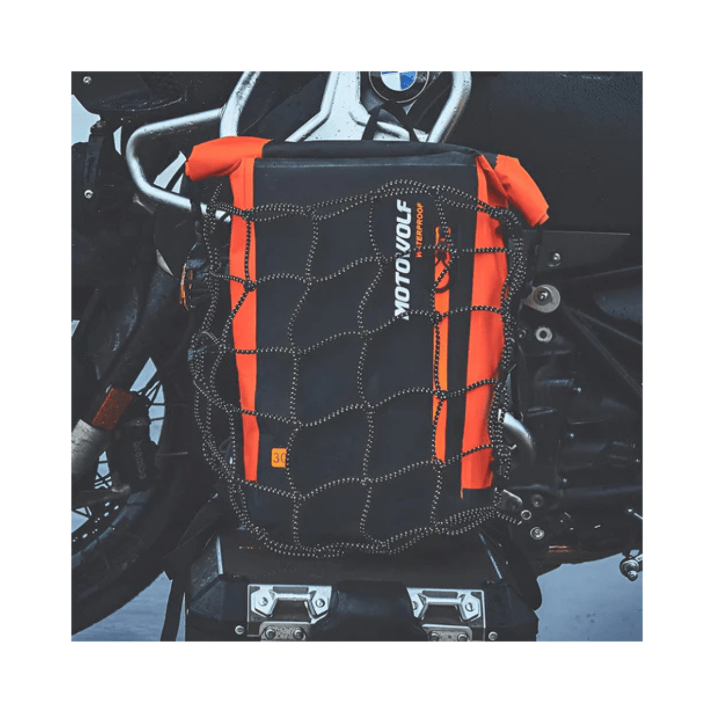 CarryQuest® - Motor Rugzak - Waterdichte Motorfiets Rugzak - 30 - Liter - 500D Oxford Stof - Oranje