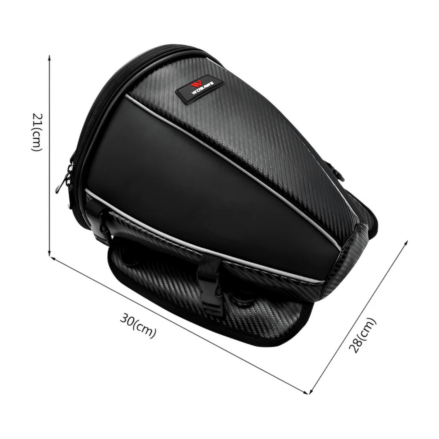 CarryQuest® - Motor Rugzak - Zadeltas Motor - Motorfiets Rugzak - 15L Capaciteit - Zwart