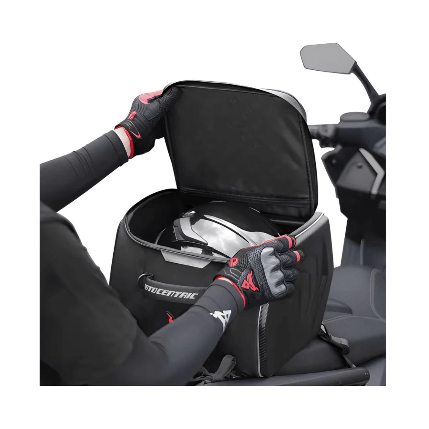 CarryQuest® - Motor Rugzak - Zadeltas Motor - Motorrugzak - 25L Capaciteit + Reflecterende Strips - Rood