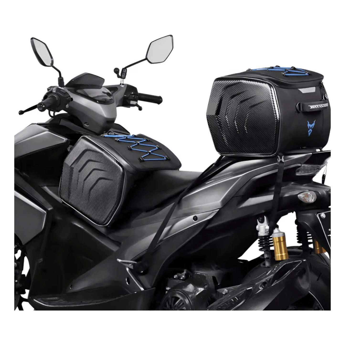 CarryQuest® - Motor Rugzak - Zadeltas Motor - Motorrugzak - 25L Capaciteit + Reflecterende Strips - Rood