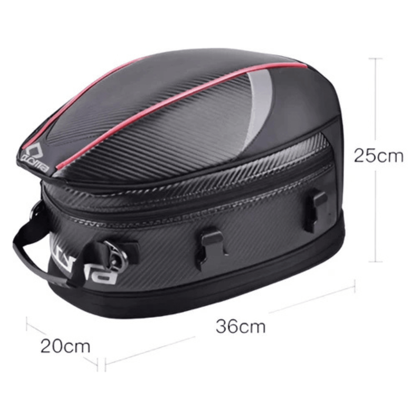 CarryQuest® - Motor Rugzak - Zadeltas Motor - Motorrugzak - Lichtgewicht & Uitbreidbaar - Rood
