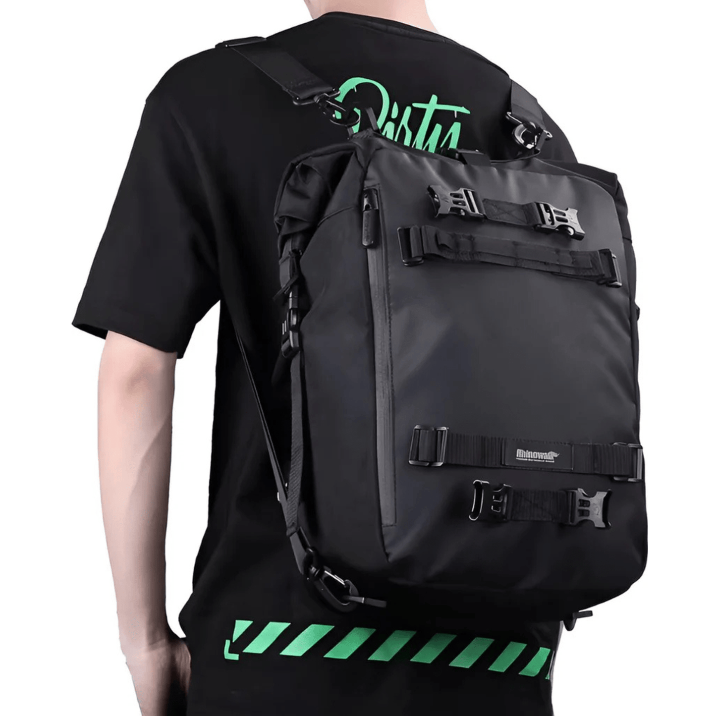 CarryQuest® - Motor Rugzak - Zadeltas Motor - Multifunctionele 20L Waterdichte - Lichtgewicht - Zwart