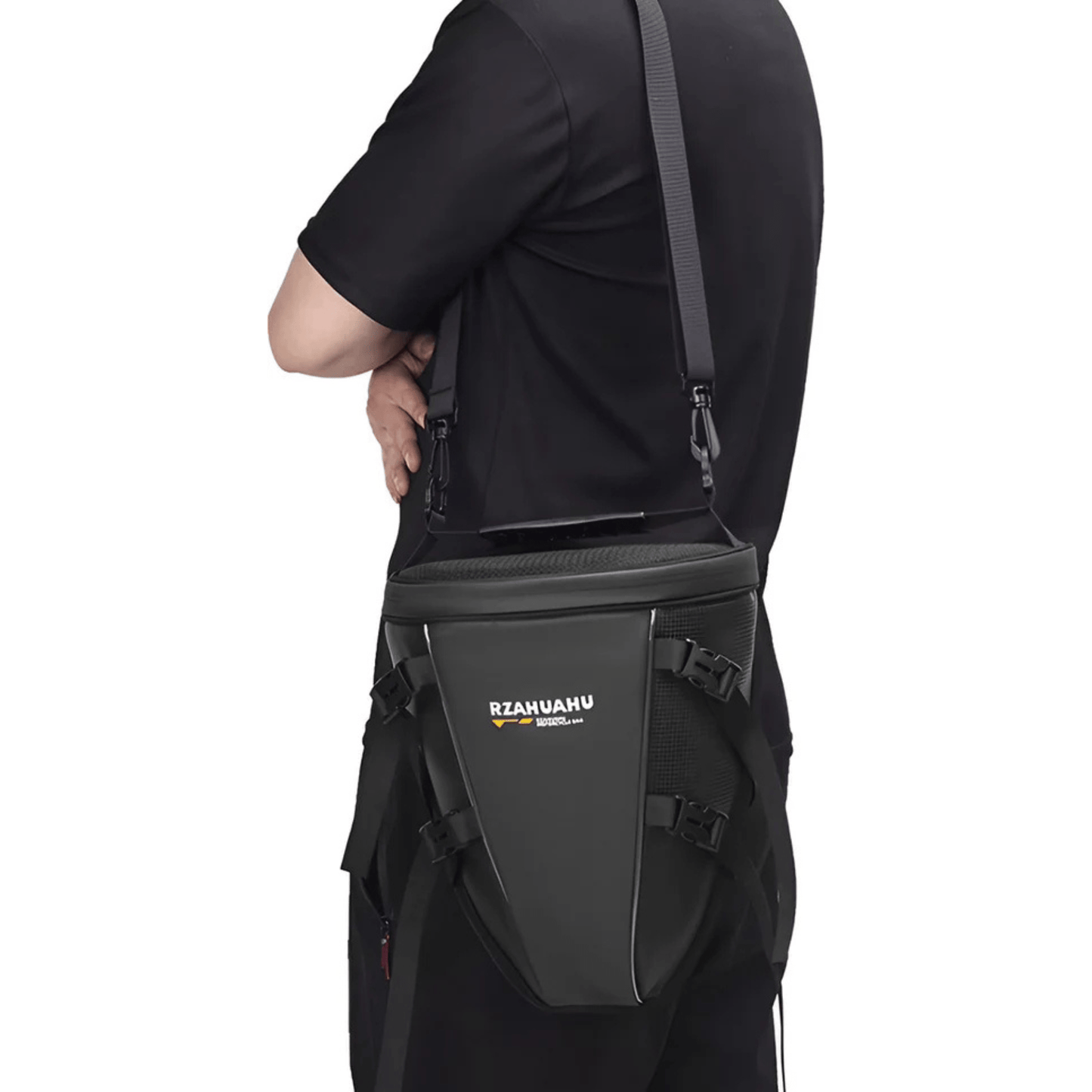 CarryQuest® - Motor Rugzak - Zadeltas Motor - Uitbreidbaar van 7 tot 13 Liter - Comfortabel Draaggemak - Zwart