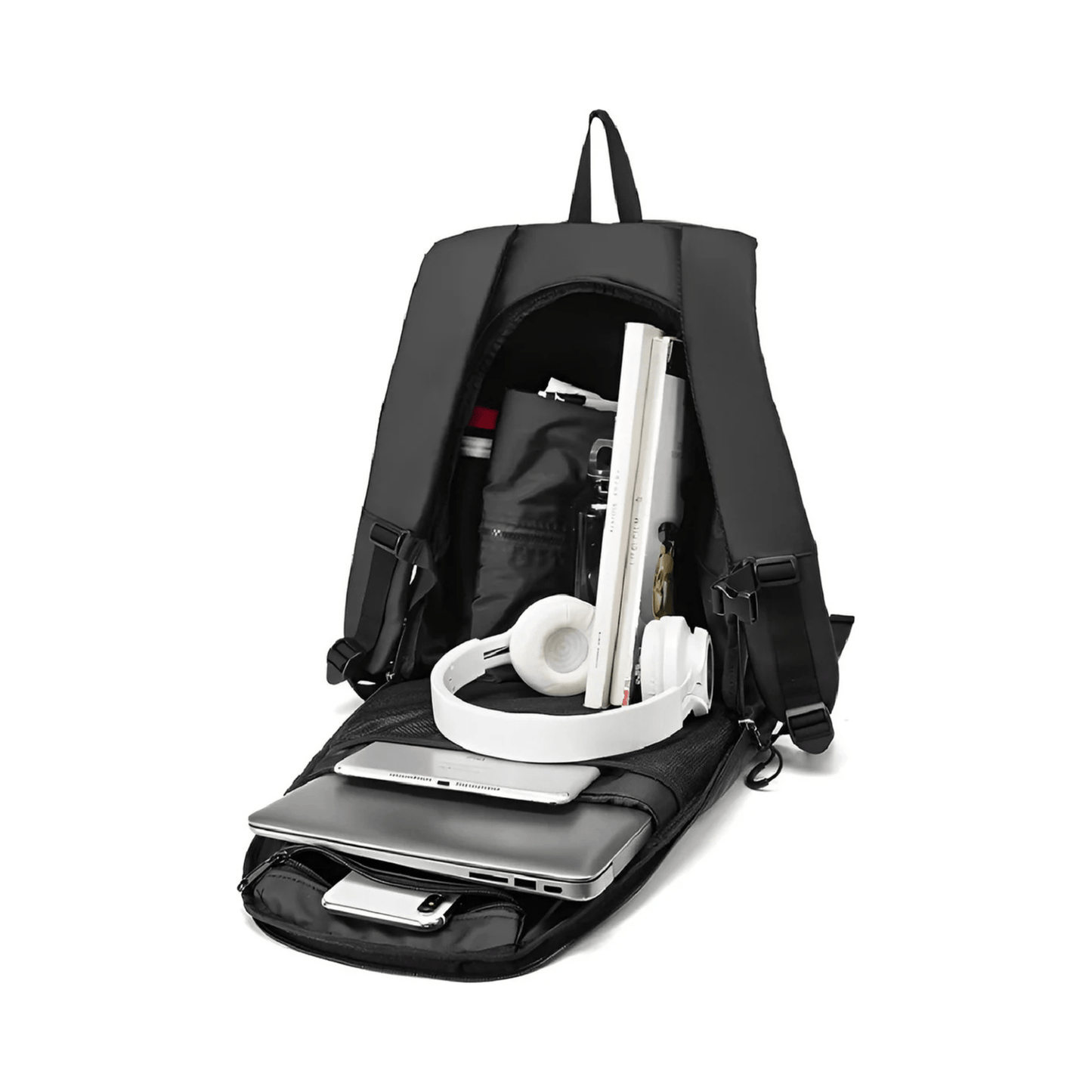 CarryQuest® - Motor Rugzak - Zwarte Motorhelm Rugzak - Motorrugzak - Slechts 0.6 kg - Zwart