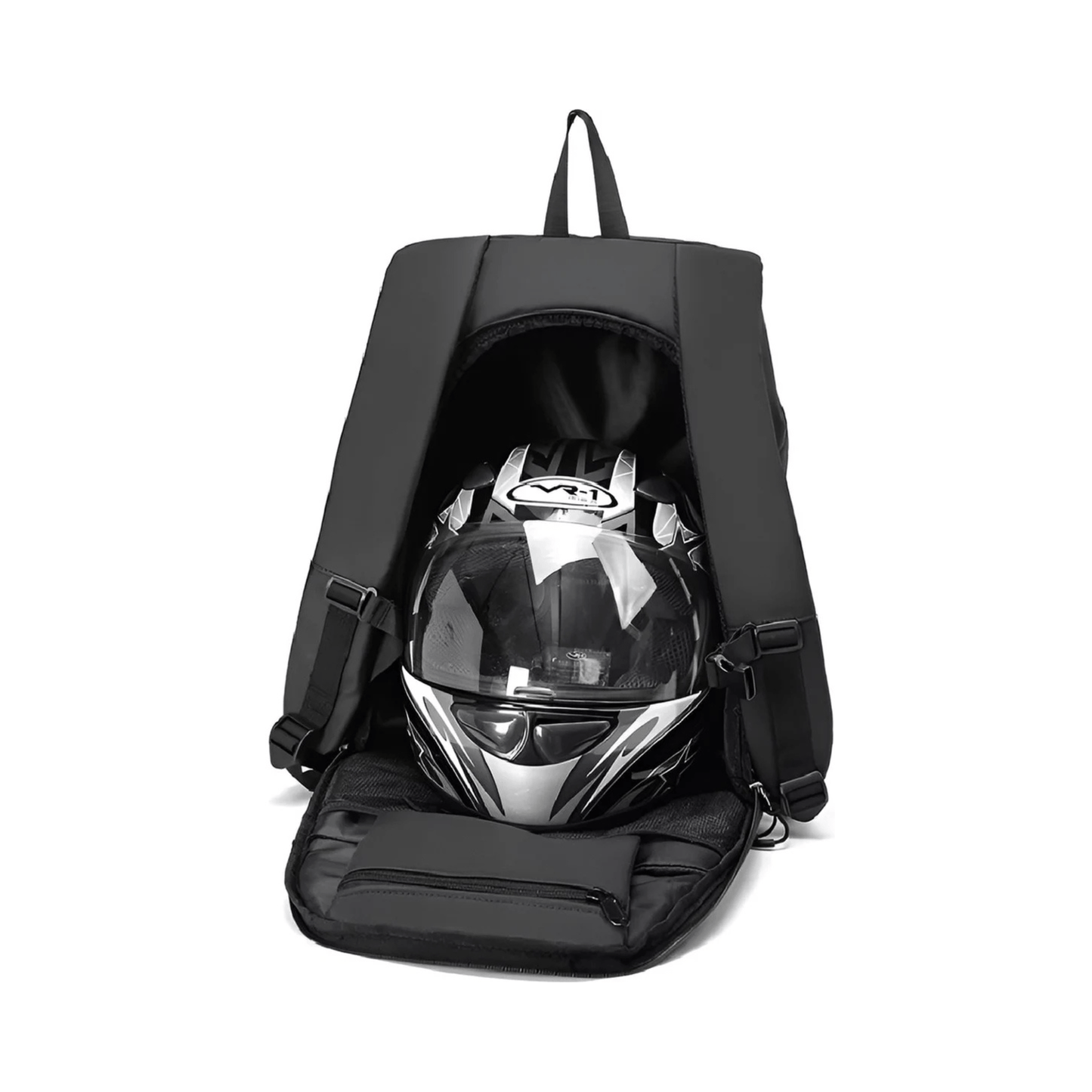 CarryQuest® - Motor Rugzak - Zwarte Motorhelm Rugzak - Motorrugzak - Slechts 0.6 kg - Zwart