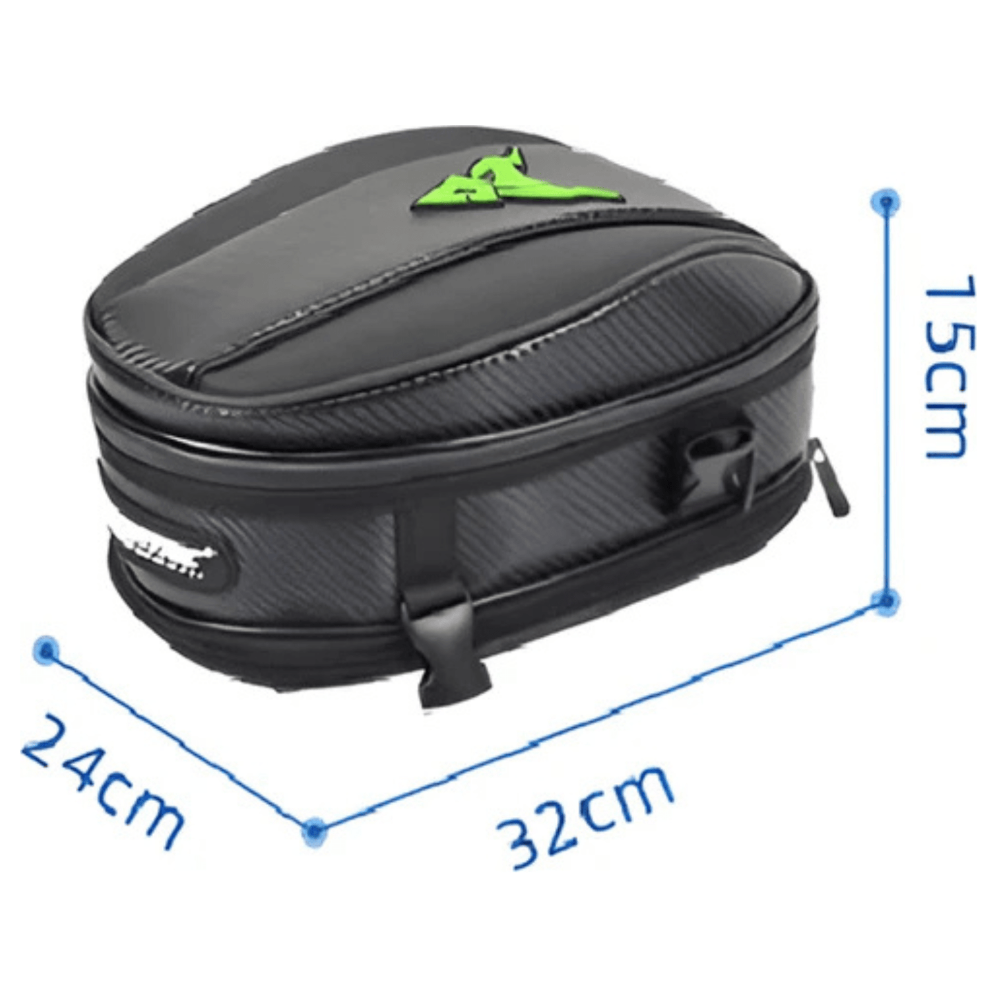CarryQuest® - Motor Tanktas en Zadeltas in 1 - Motor Zadeltas - 11,5L Voor + 15L Achter - Groen