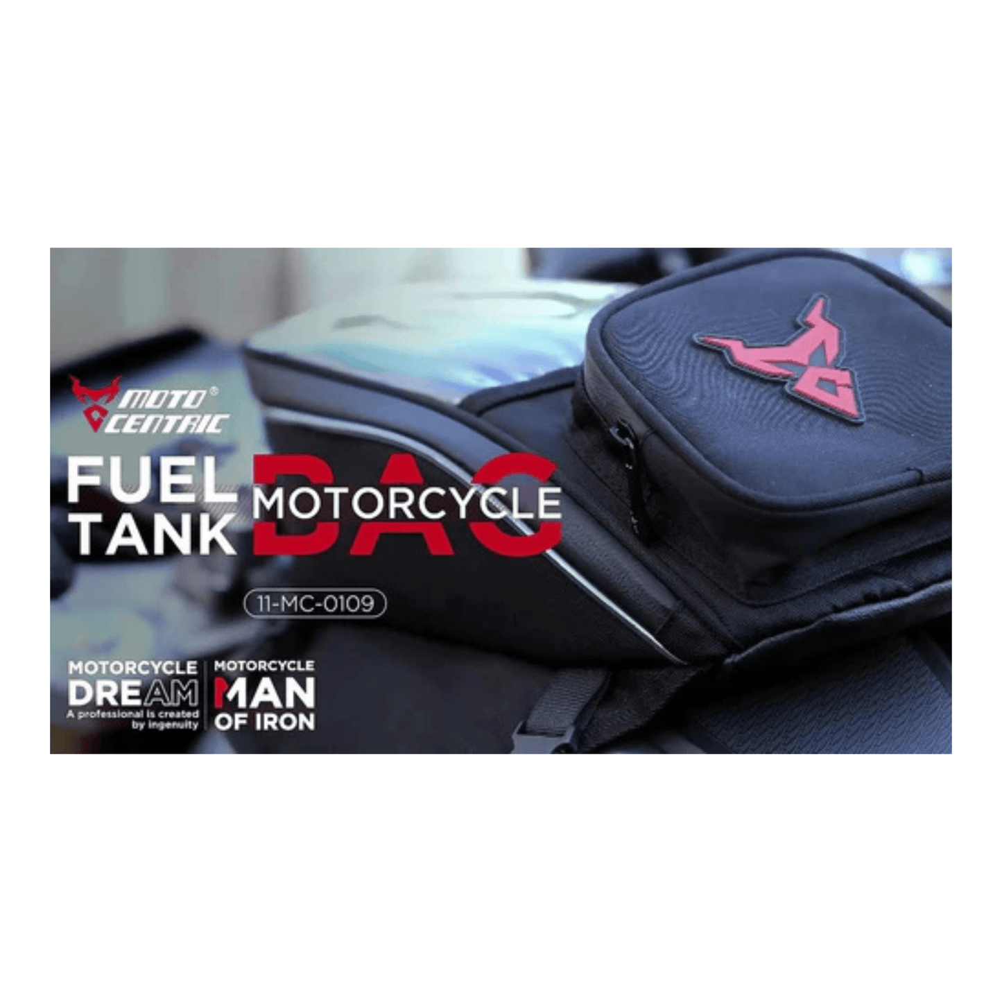 CarryQuest® - Motor Tanktas - Universele Magnetische Navigatietas - Rood