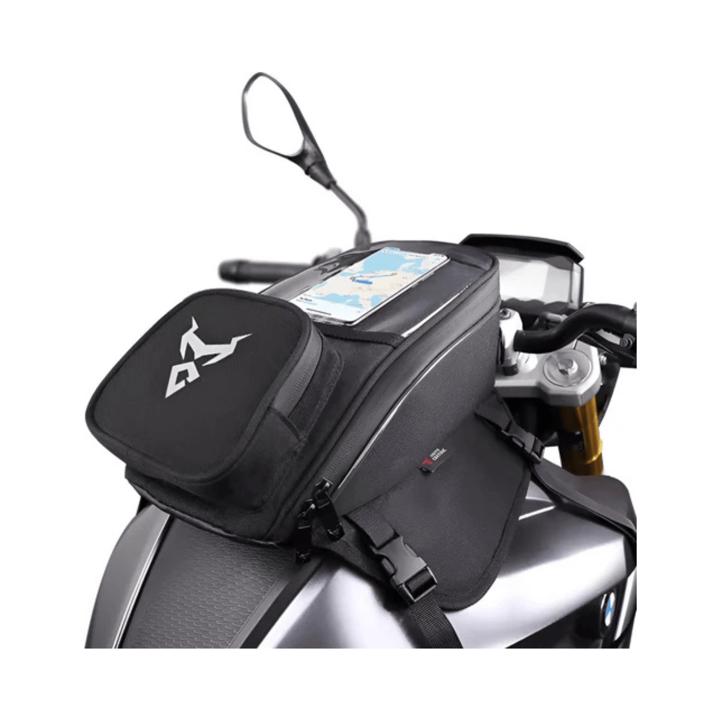 CarryQuest® - Motor Tanktas - Universele Magnetische Navigatietas - Rood