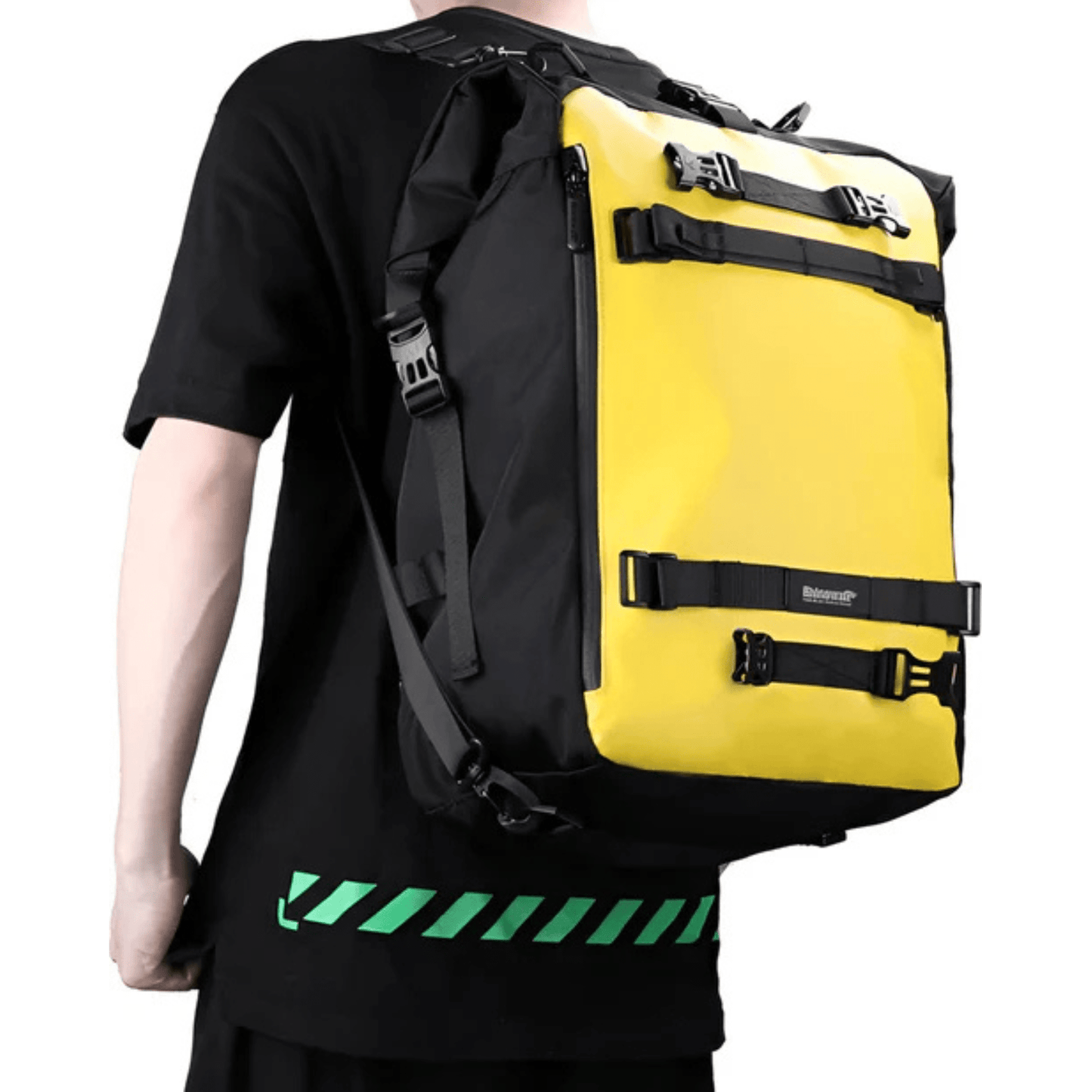 CarryQuest® - Motorfiets Achter Tas 30L Waterdicht - Fietsrugzak Universeel - 20L - Geel
