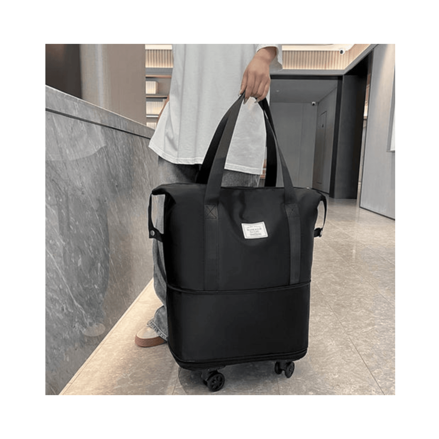 CarryQuest® - Opvouwbare Reistassen - Oxford - Waterbestendig - Duurzaam - Ritssluiting - Casual Stijl - Zwart