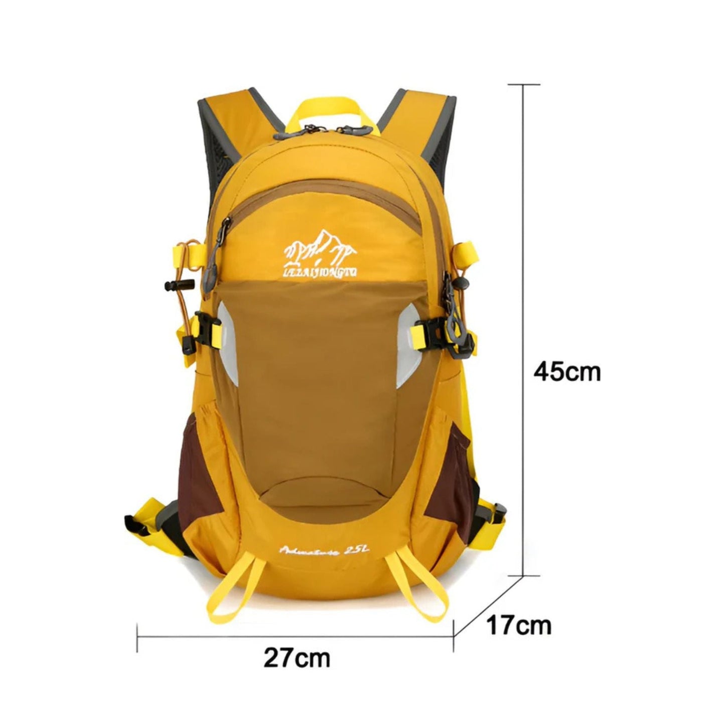 CarryQuest® - Outdoor Hiking Rugzak - Lichtgewicht + Wateropslag - Unisex - 25L - Zwart