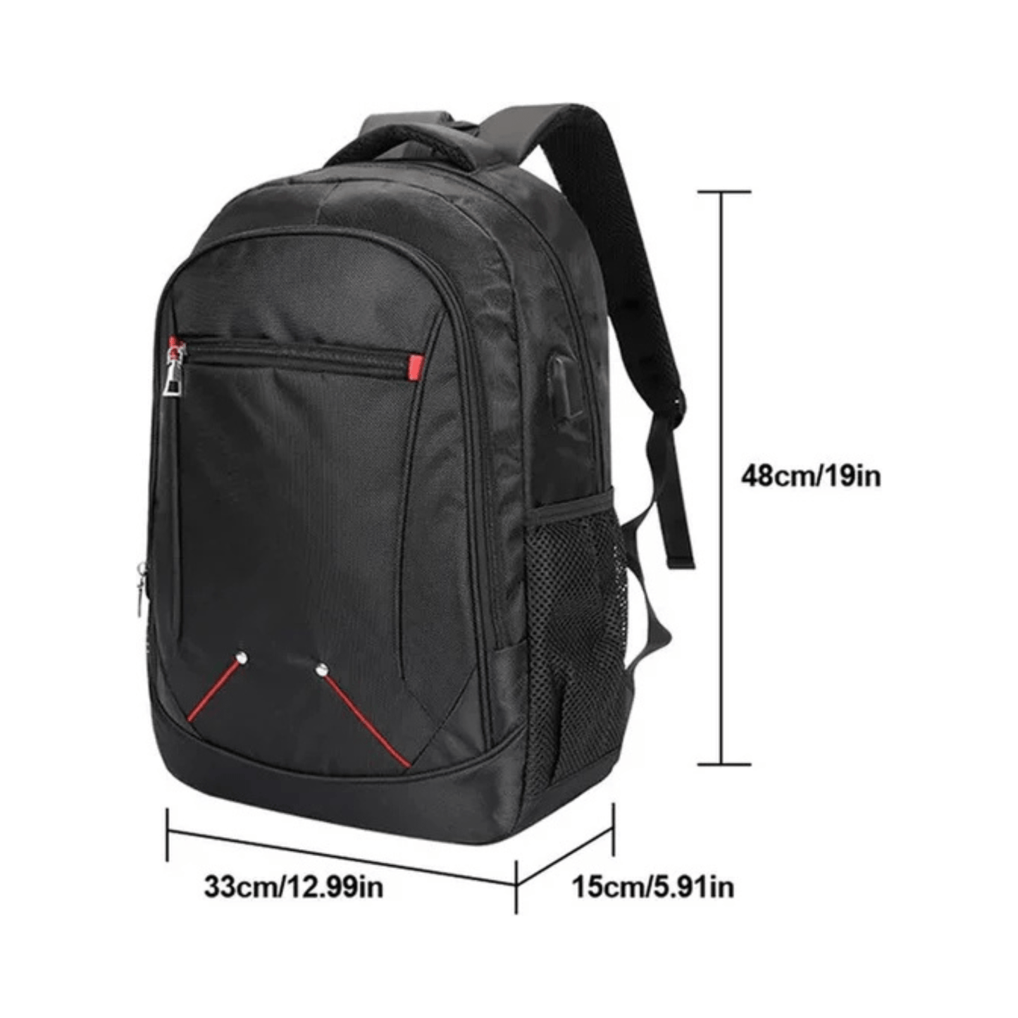 CarryQuest® - Outdoor Travel Custom Design School Backpack - Schoolreizen - Zwart