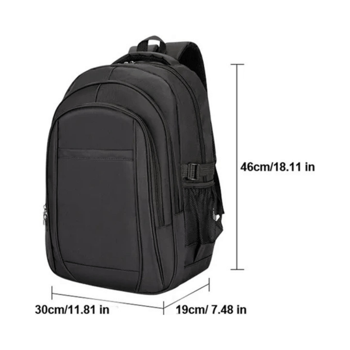 CarryQuest® - Outdoor Travel - Schoolrugzak - Duurzaam - Dagelijks gebruik - Zwart