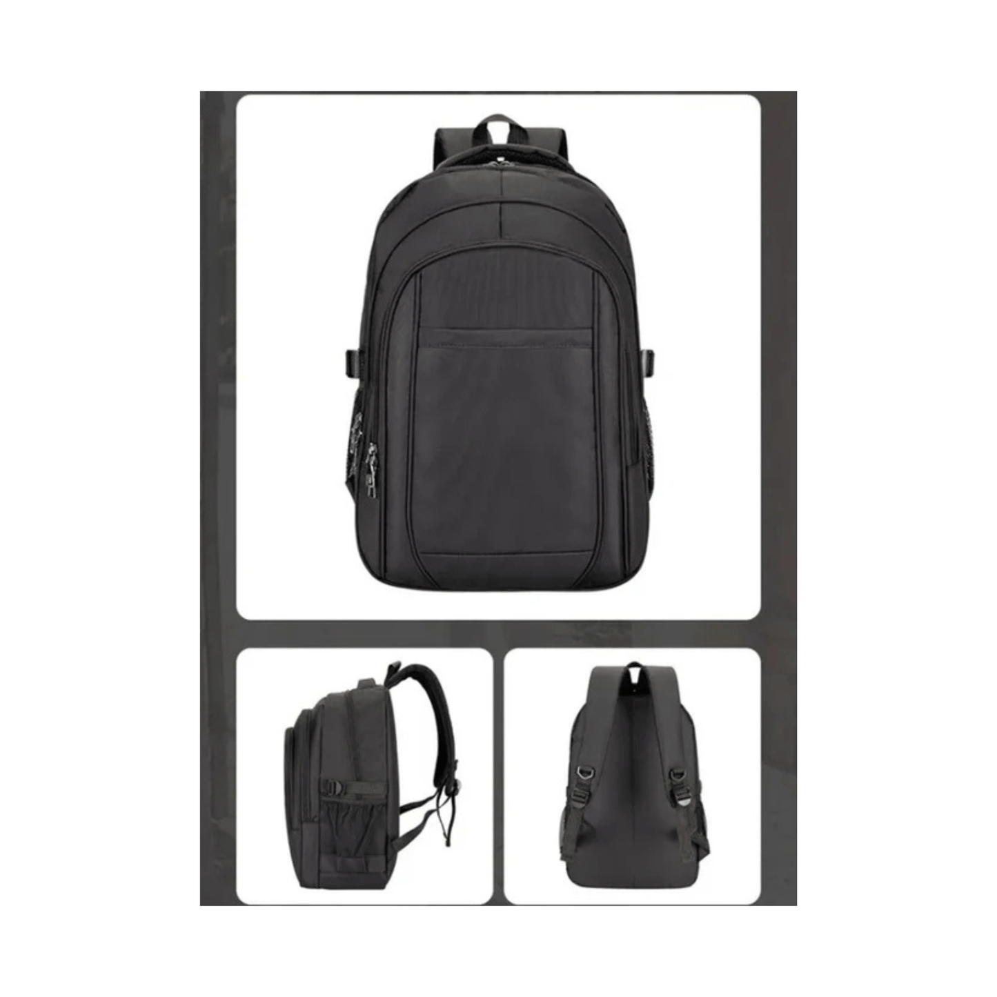 CarryQuest® - Outdoor Travel - Schoolrugzak - Duurzaam - Dagelijks gebruik - Zwart