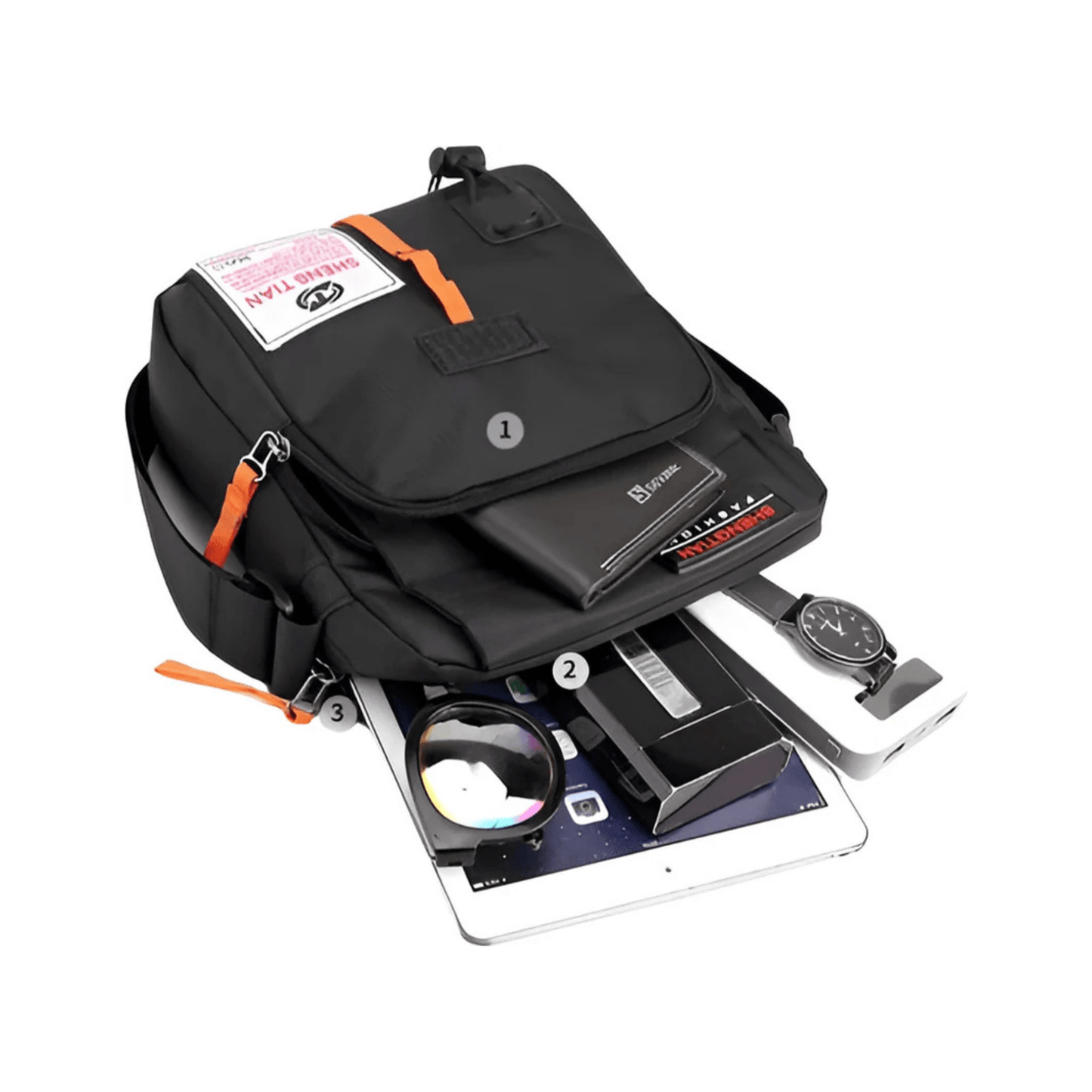 CarryQuest® - Oxford Bags Heren Schoudertas - Zakelijke Tassen voor Mannen - Oranje