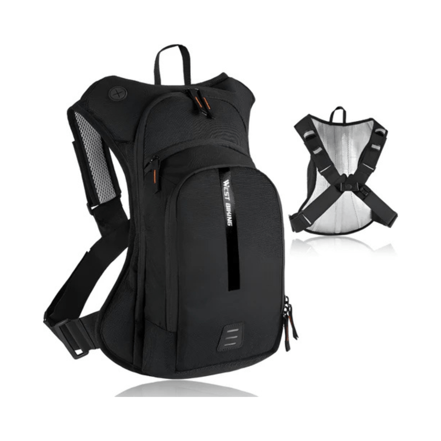 CarryQuest® - Professionele Sport Rugzak 20L + 2L Water Bag - Waterzak Compatibel - Wandelrugzak - Zwart