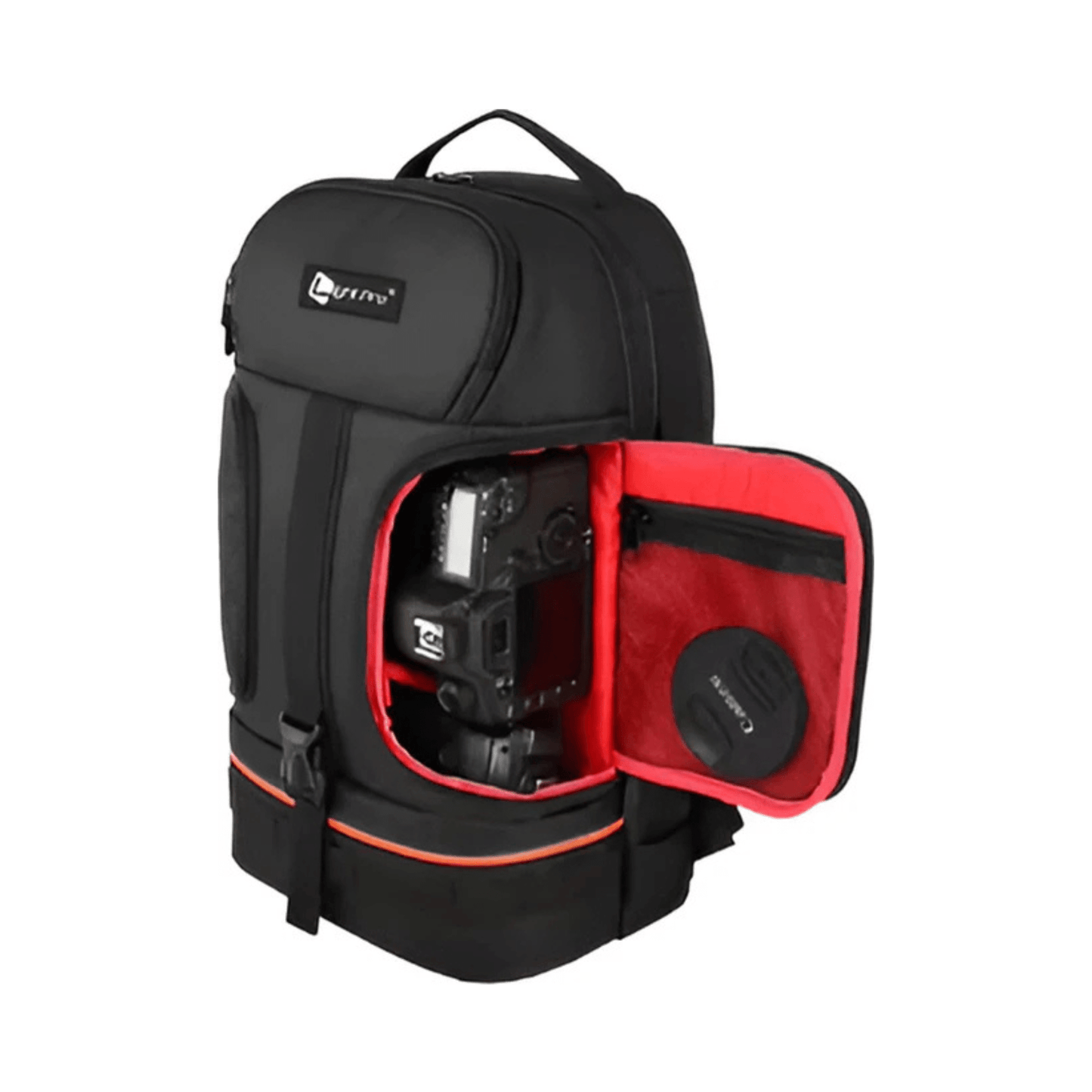 CarryQuest® Professionele Waterdichte Camera Schouders Rugzak - DSLR + 3 Lenzen + 2 Statieven - Oranje