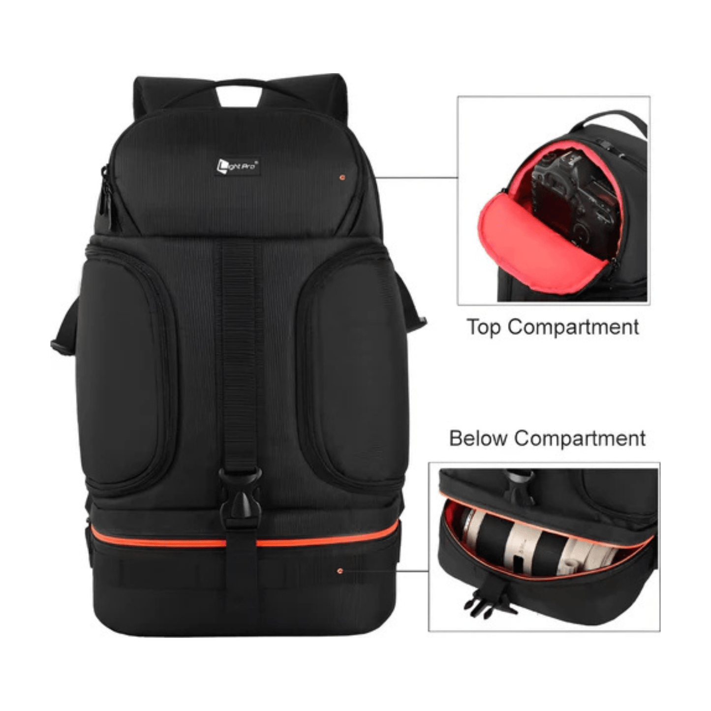 CarryQuest® Professionele Waterdichte Camera Schouders Rugzak - Rood