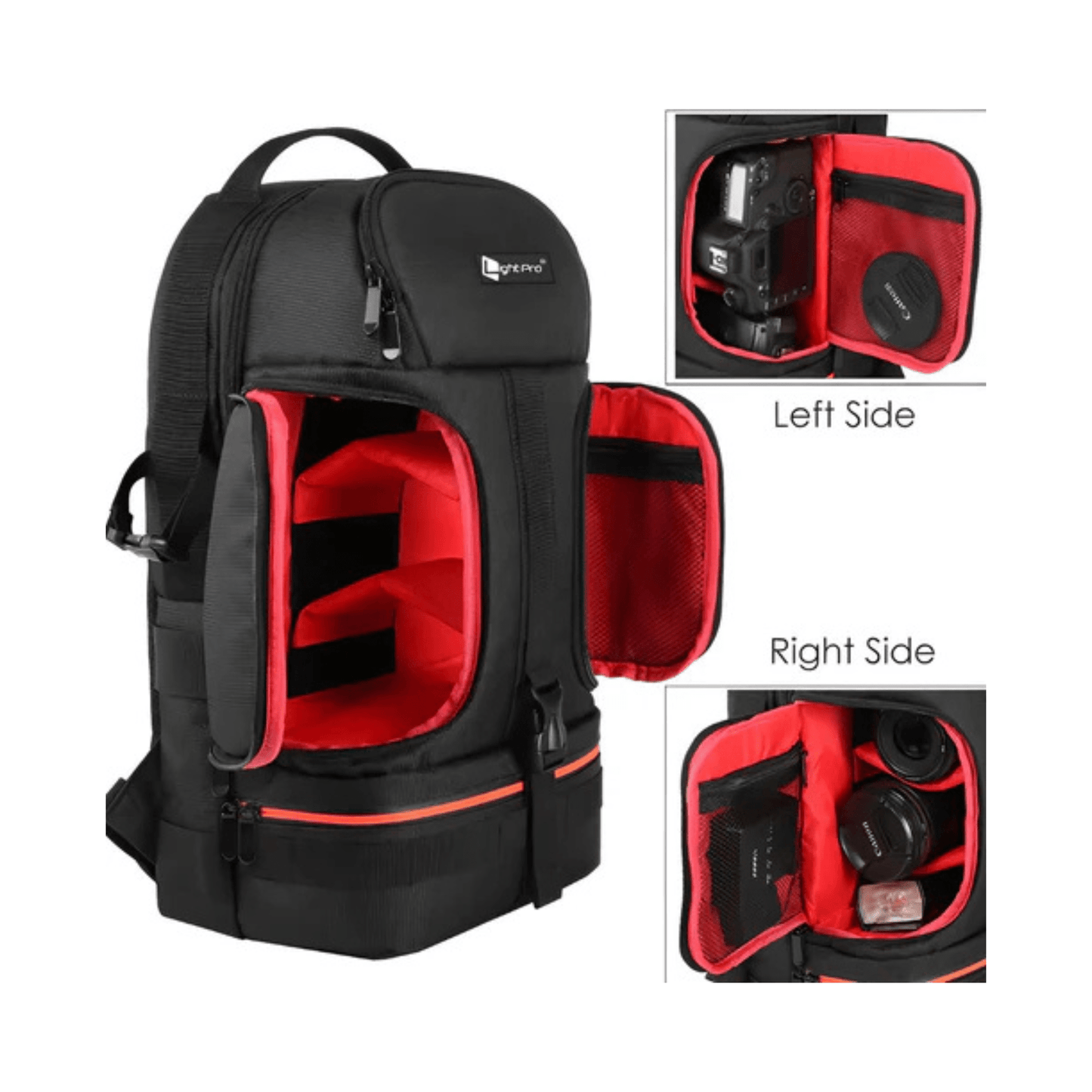 CarryQuest® Professionele Waterdichte Camera Schouders Rugzak - Rood