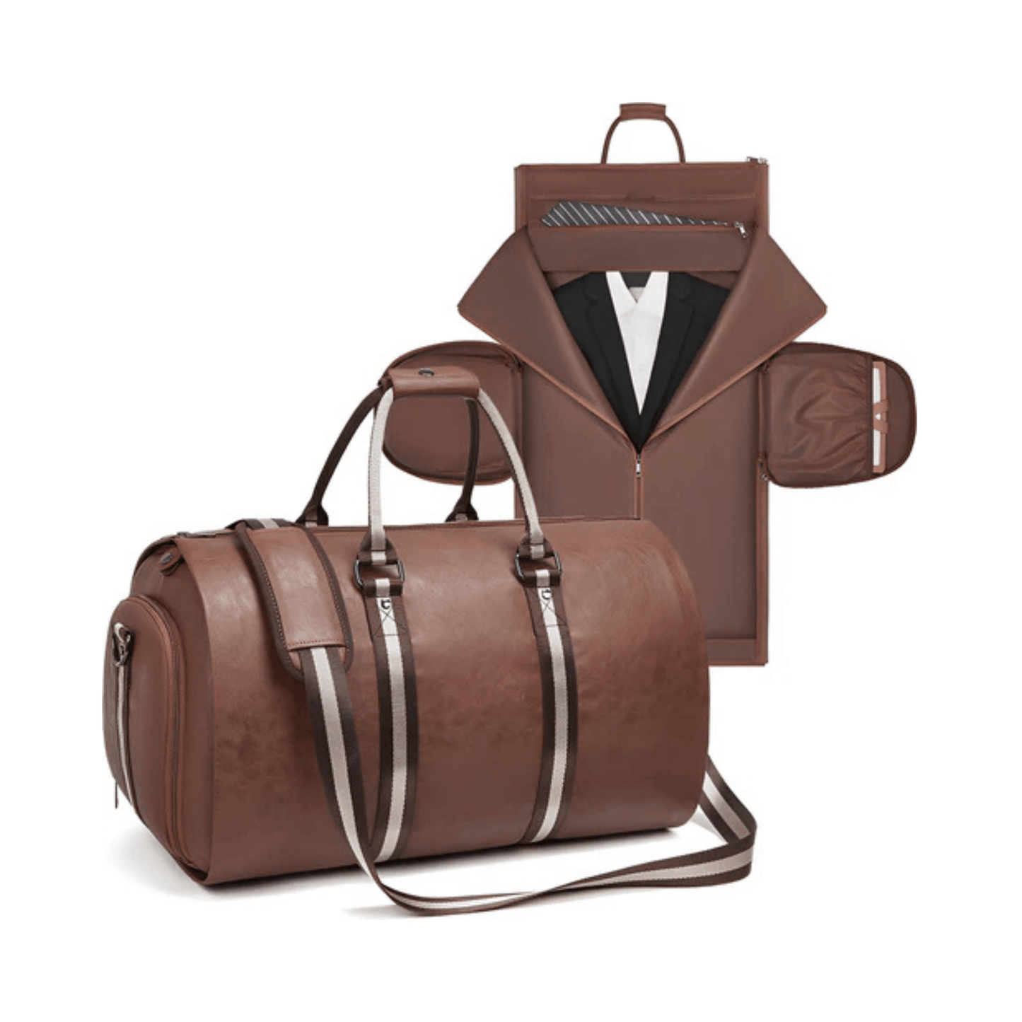 CarryQuest® - PU Leder - Duffel Bag - Weekendtassen - Weekend & Reis - Bruin