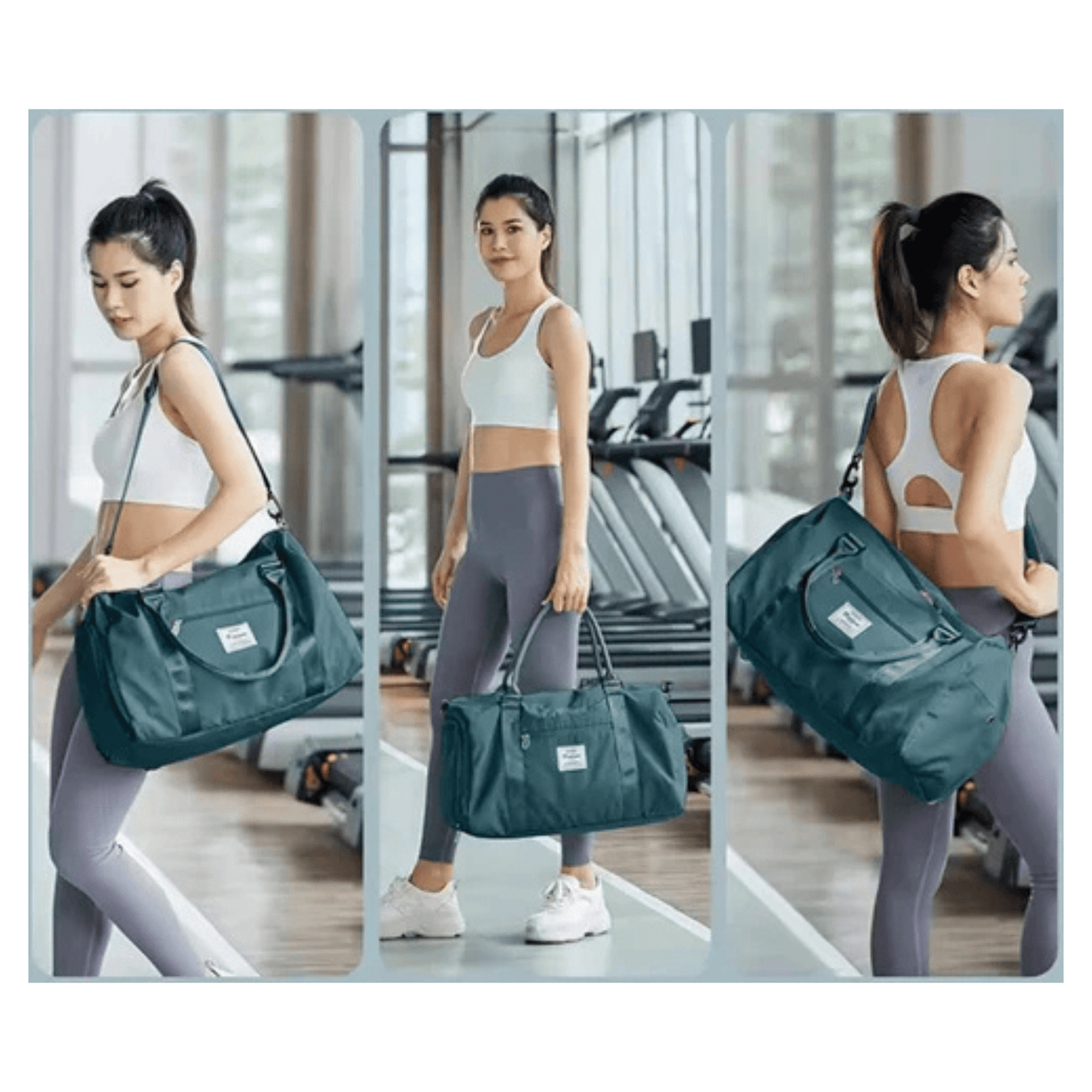 CarryQuest® - Reistassen Handbagage - Weekendtas - Reis - Yoga - Sport - Donker Groen