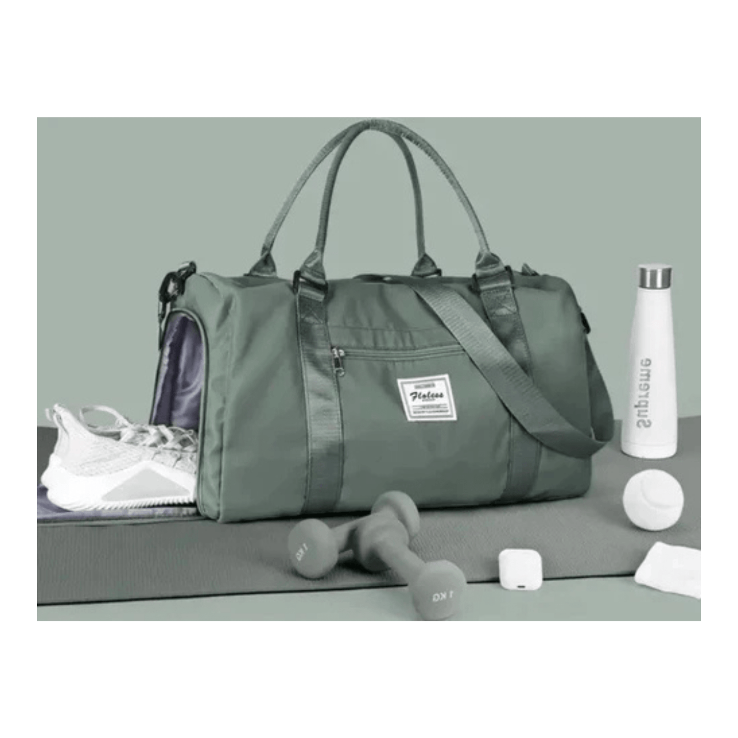 CarryQuest® - Reistassen Handbagage - Weekendtas - Reis - Yoga - Sport - Groen