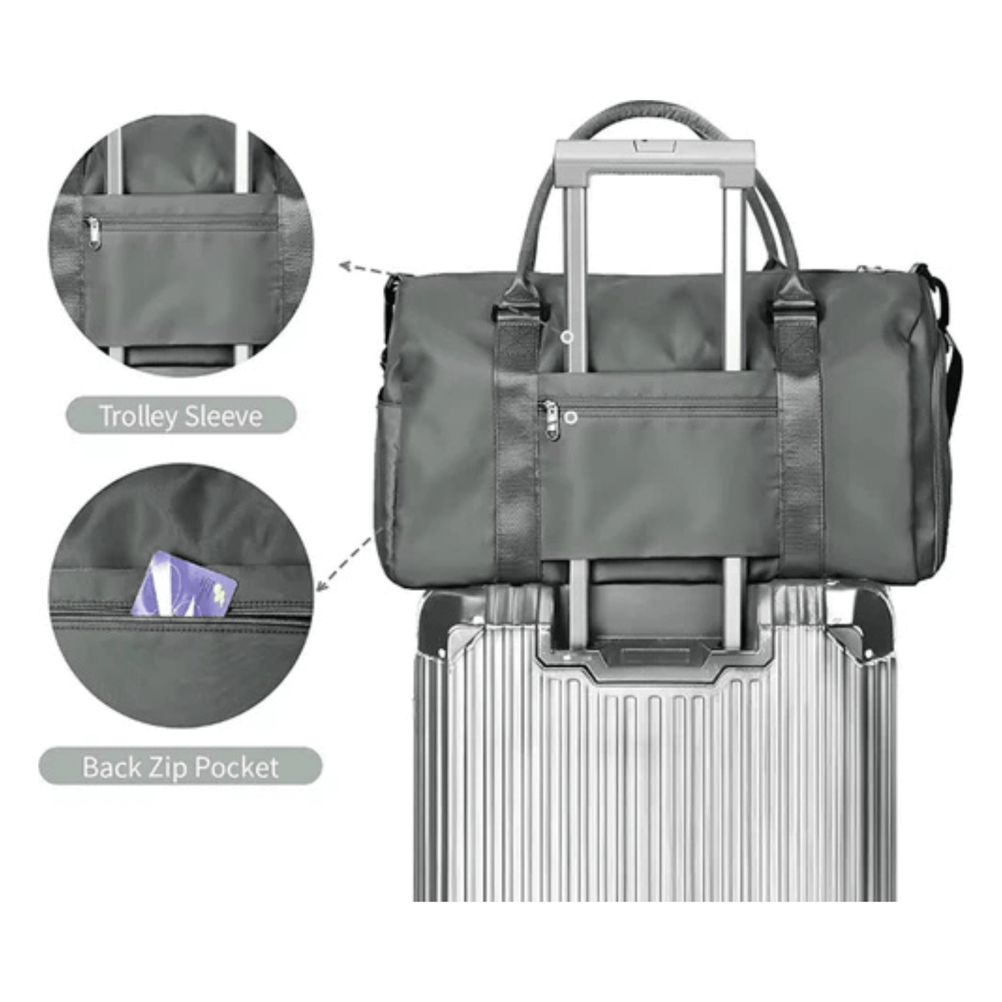 CarryQuest® - Reistassen Handbagage - Weekendtas - Reis - Yoga - Sport - Licht Groen