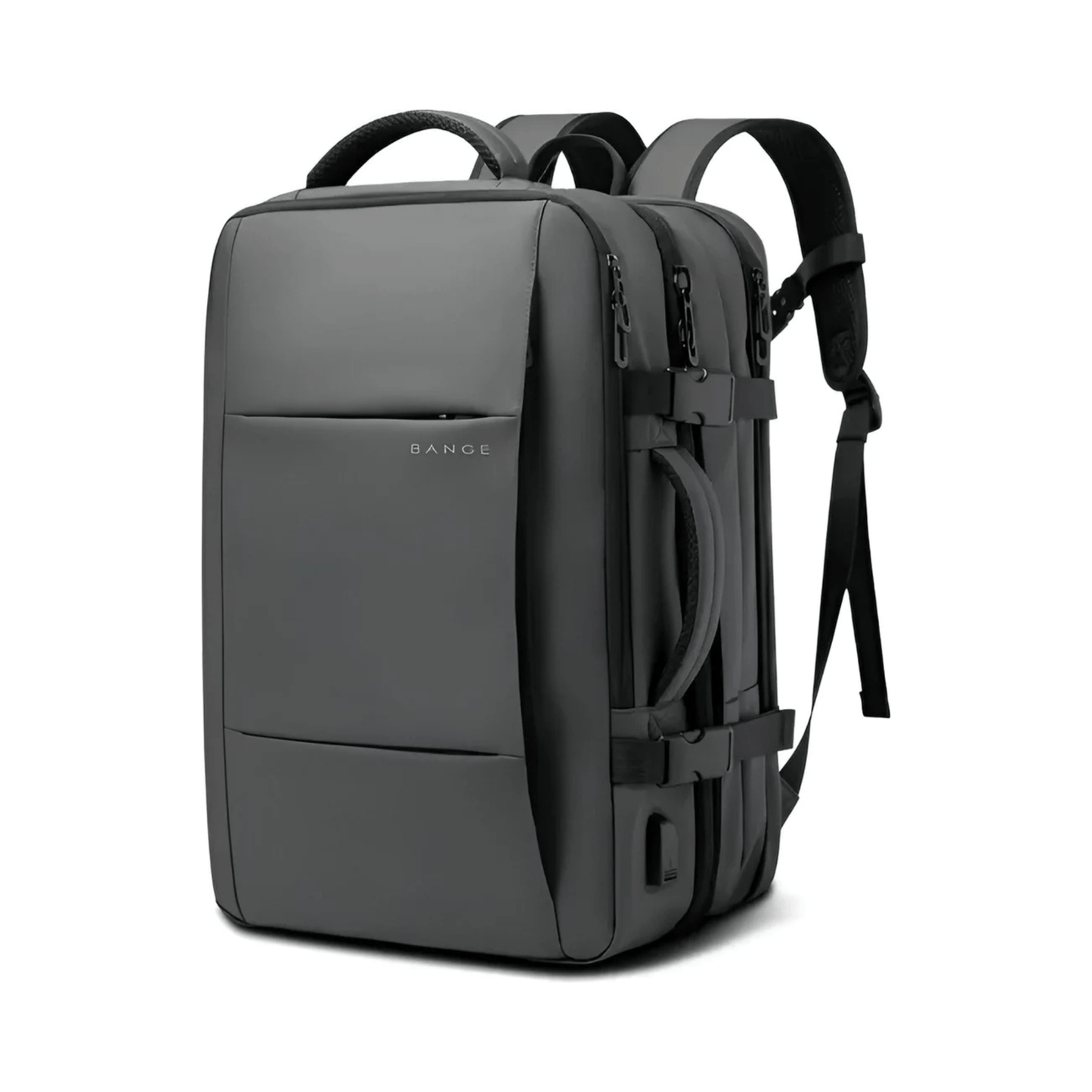 CarryQuest® - Reistrugzak Heren - 17.3" Laptop - Capaciteit 37L - Waterdicht - USB - Grijs