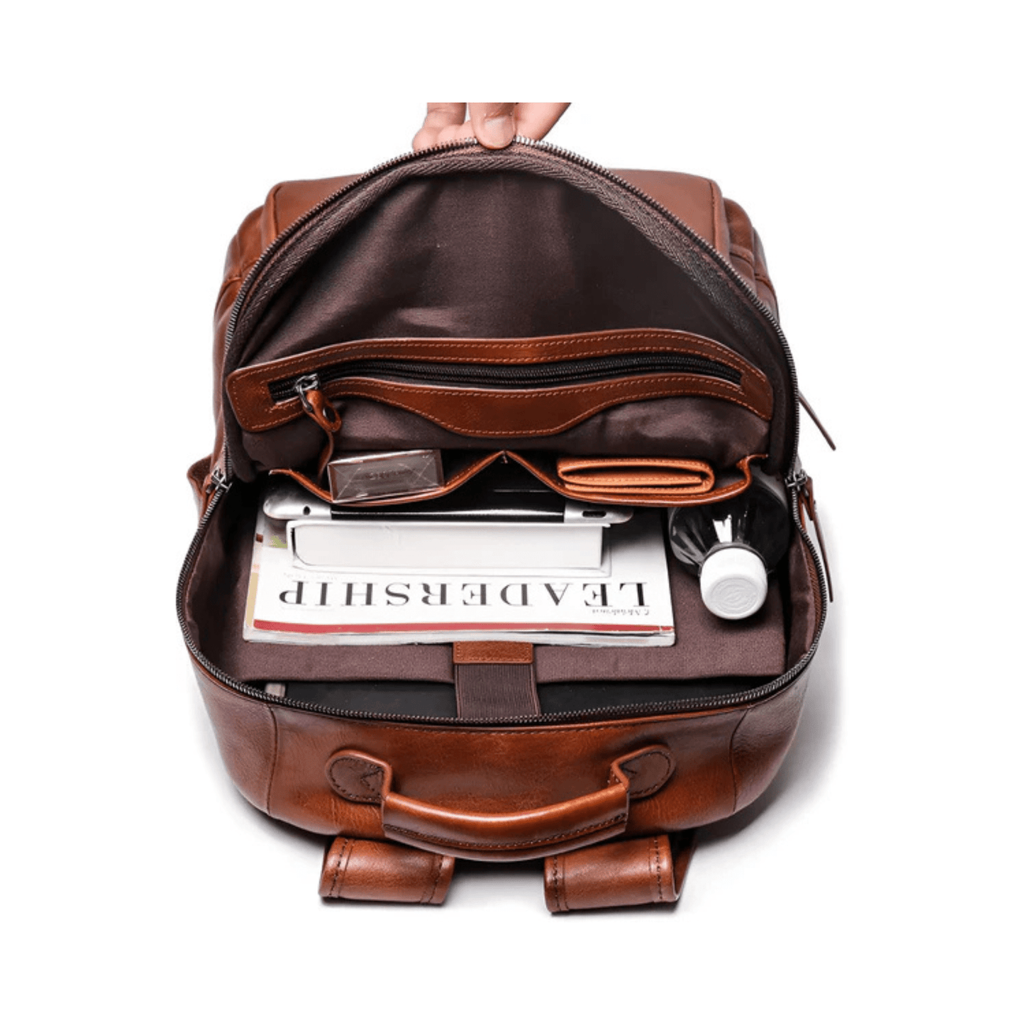 CarryQuest® - Rugzak Heren - Computer Tassen Voor 16 Inch Laptop - Lichtgewicht - Schooltas - Donker Koffie