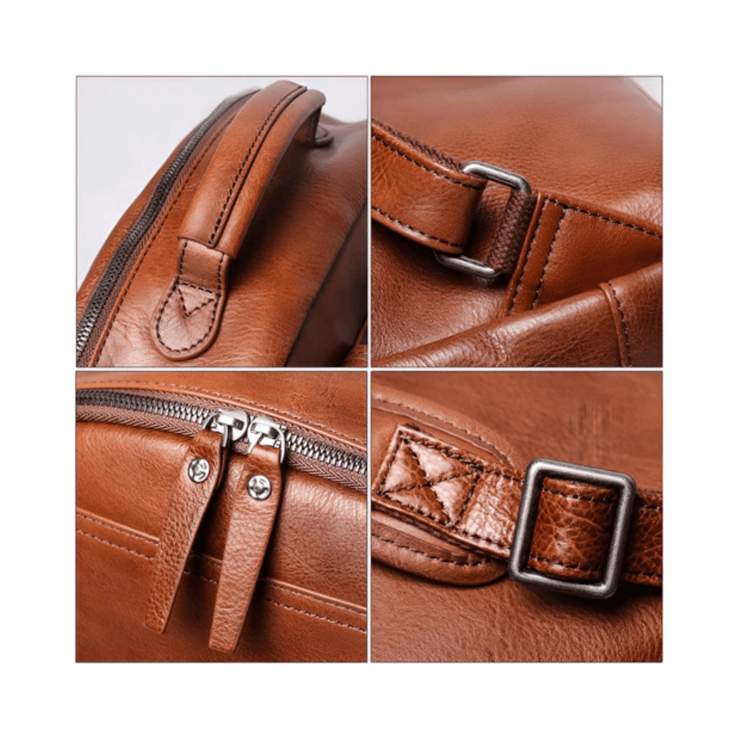 CarryQuest® - Rugzak Heren - Computer Tassen Voor 16 Inch Laptop - Lichtgewicht - Schooltas - Donker Koffie