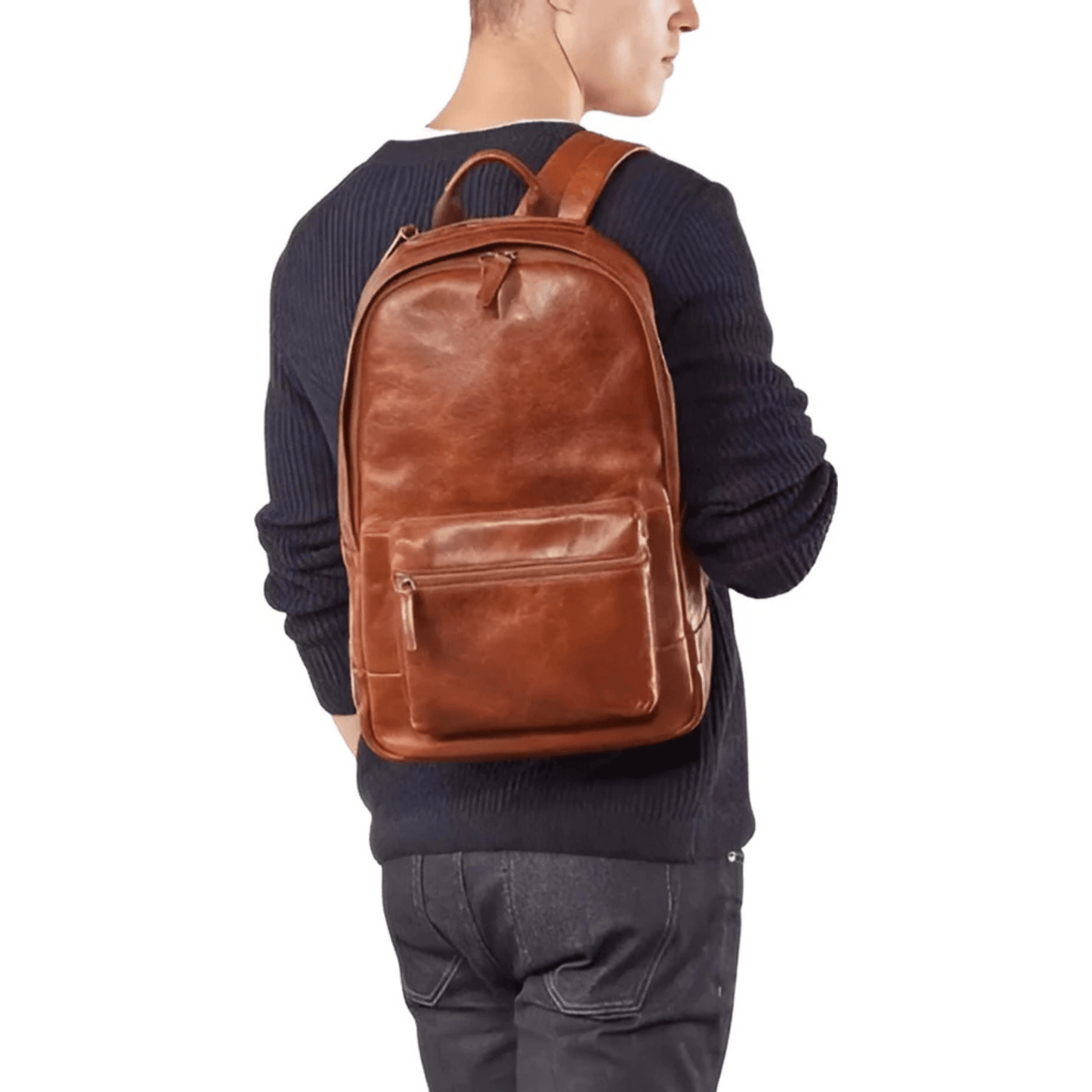 CarryQuest® - Rugzak Heren - Computer Tassen Voor 16 Inch Laptop - Lichtgewicht - Schooltas - Donker Koffie