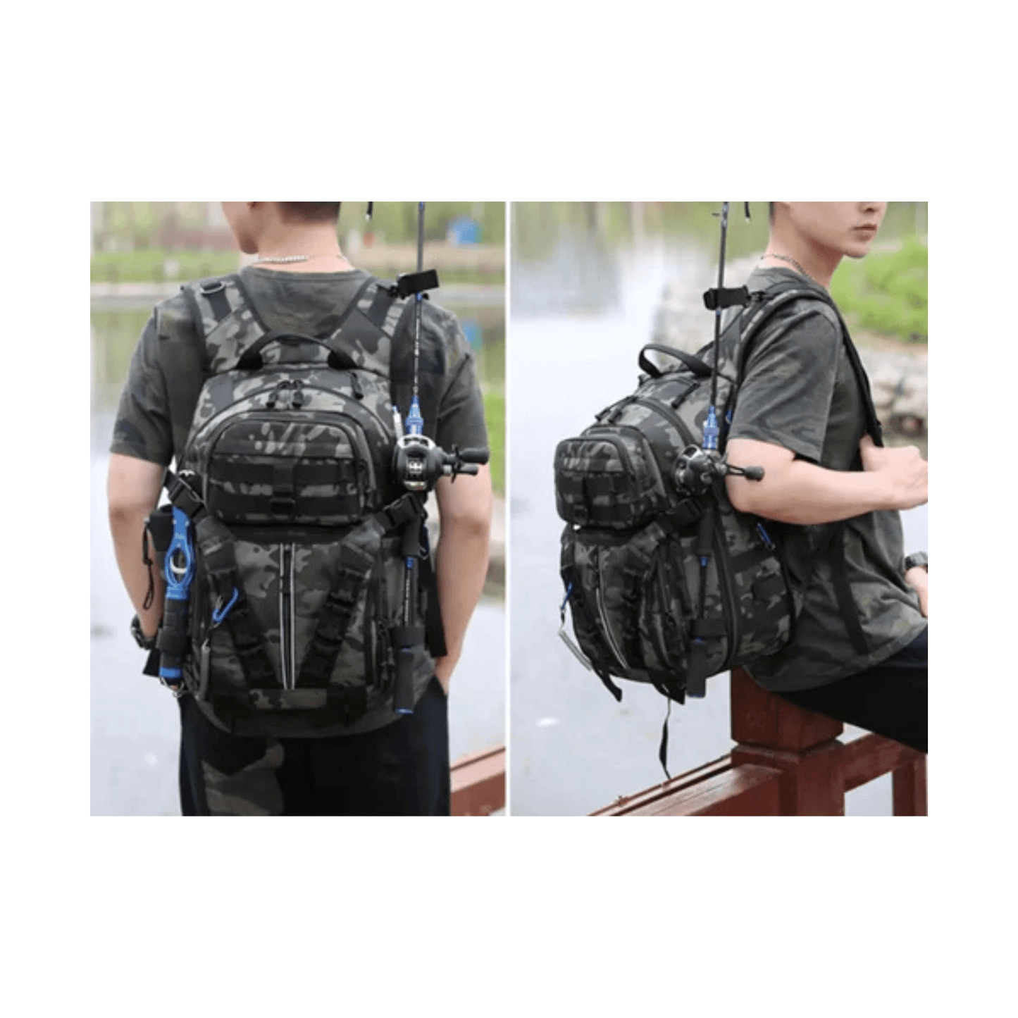 CarryQuest® - Rugzak - Visrugzak - Handbagage - Reizen - Groen
