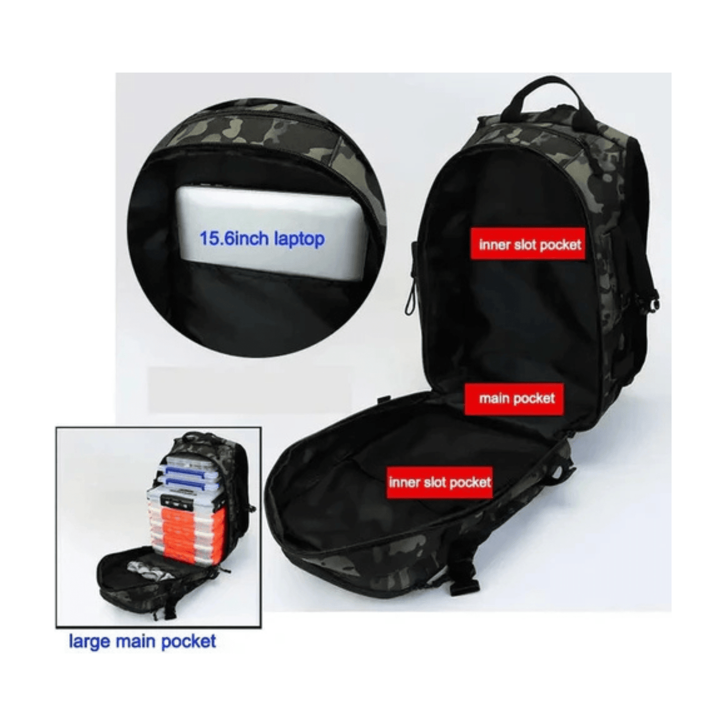 CarryQuest® - Rugzak - Visrugzak - Handbagage - Reizen - Groen