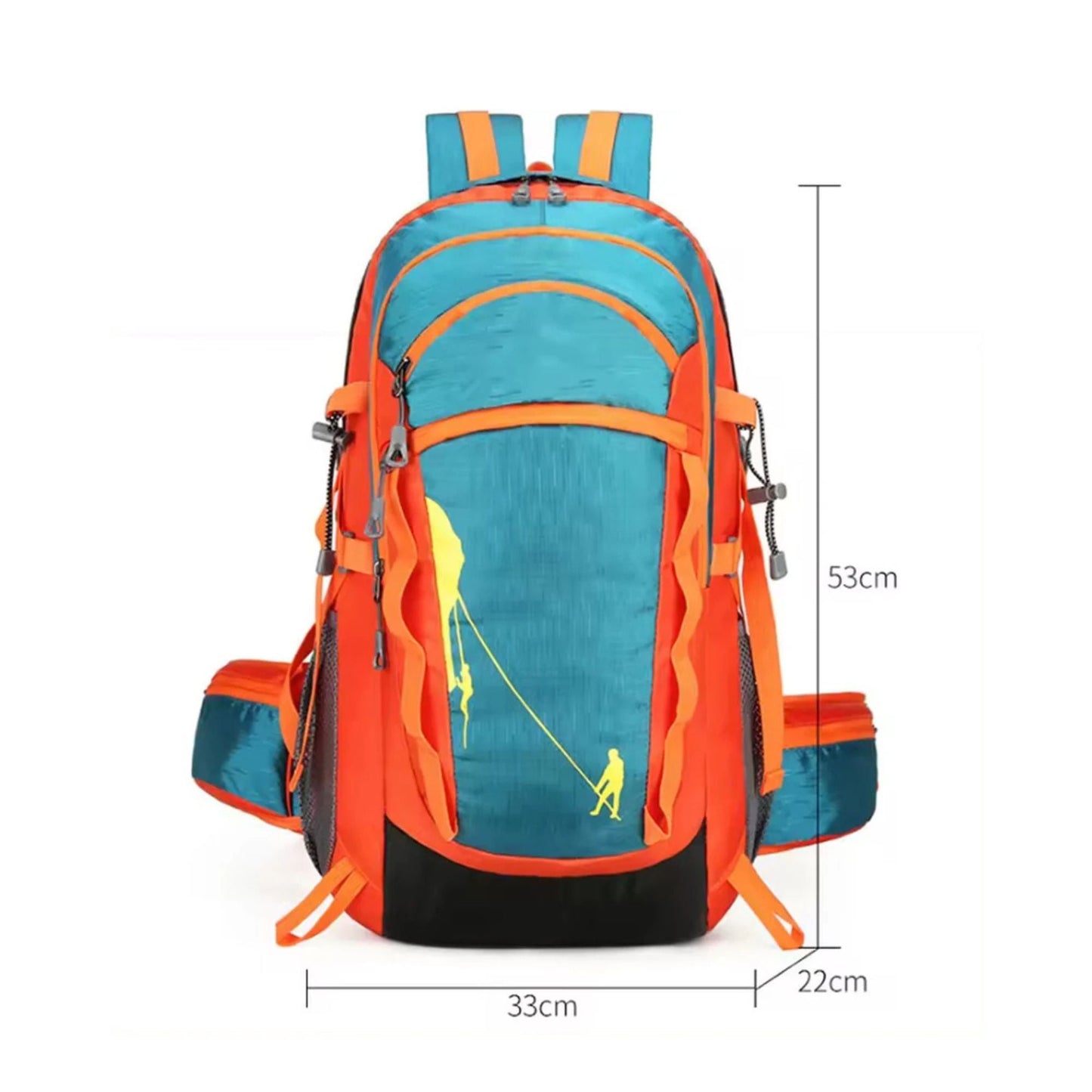 CarryQuest® - Rugzak - Waterzak - Wandel rugzak - Regenhoes - 35L - 2L - Waterzak Wandelen - Zwart