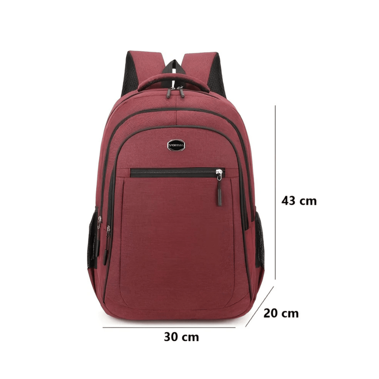 CarryQuest® - Ruime Rugzak Studenten - Waterdicht & Slijtvast - Rood