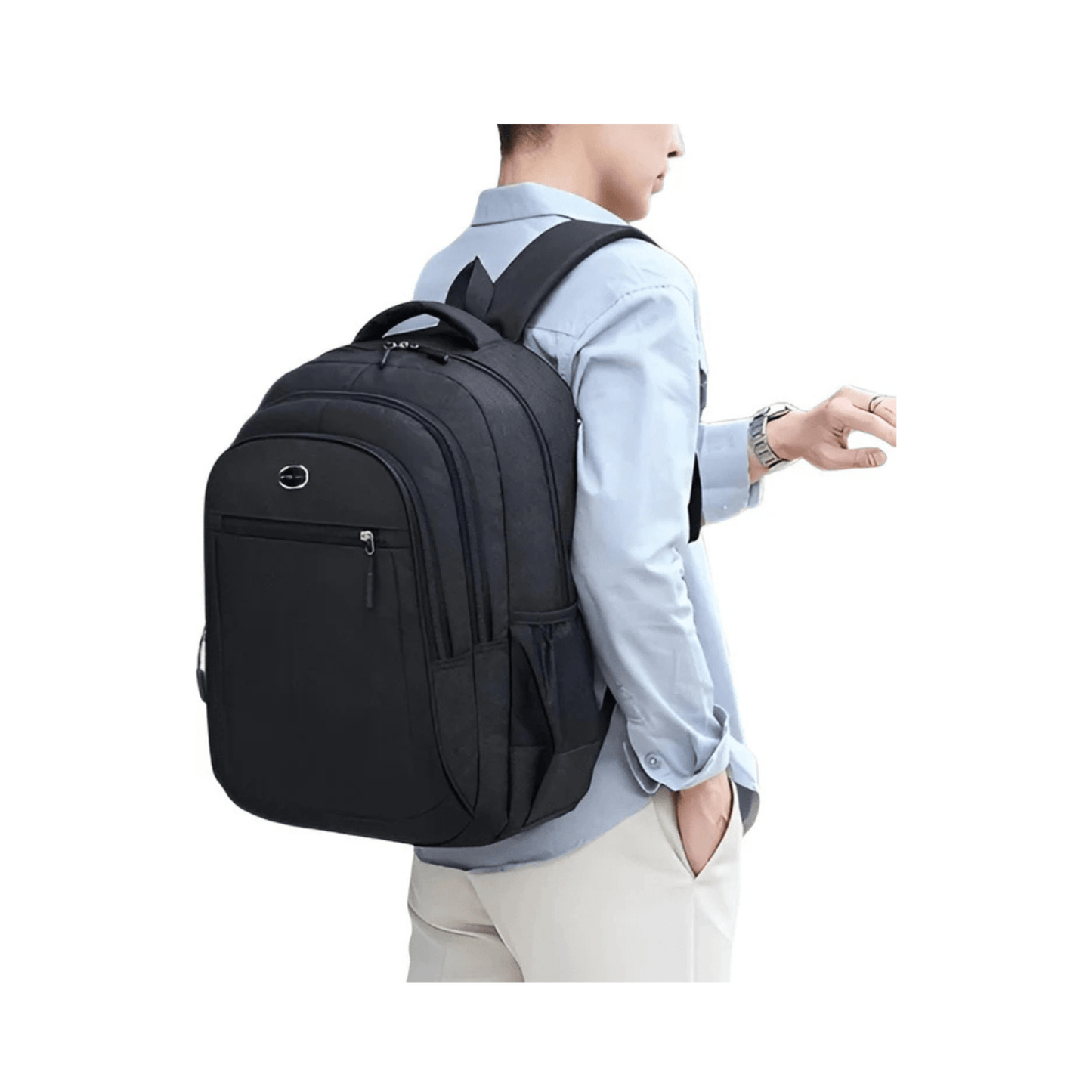 CarryQuest® - Ruime Rugzak Studenten - Waterdicht & Slijtvast - Zwart
