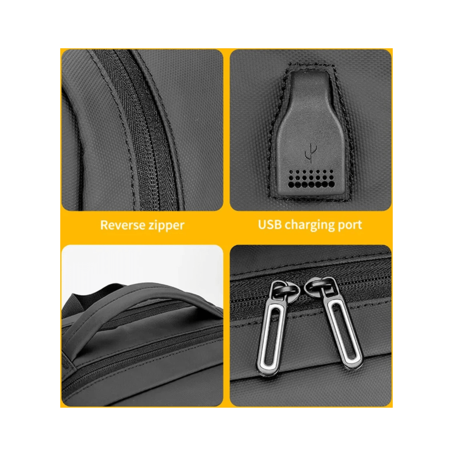 CarryQuest® - Schoolrugzak - Schooltas - School Rugzak - Meerdere Vakken - Zwart