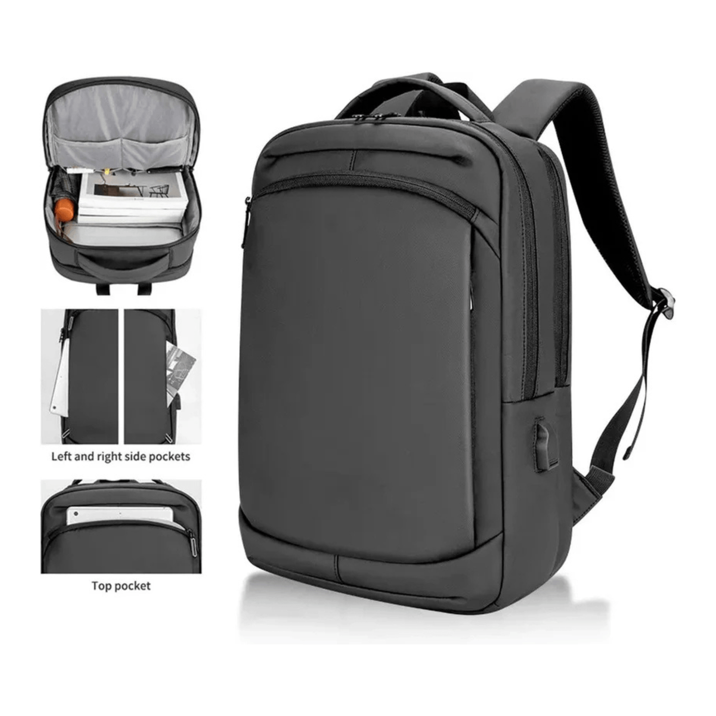 CarryQuest® - Schoolrugzak - Schooltas - School Rugzak - Meerdere Vakken - Zwart