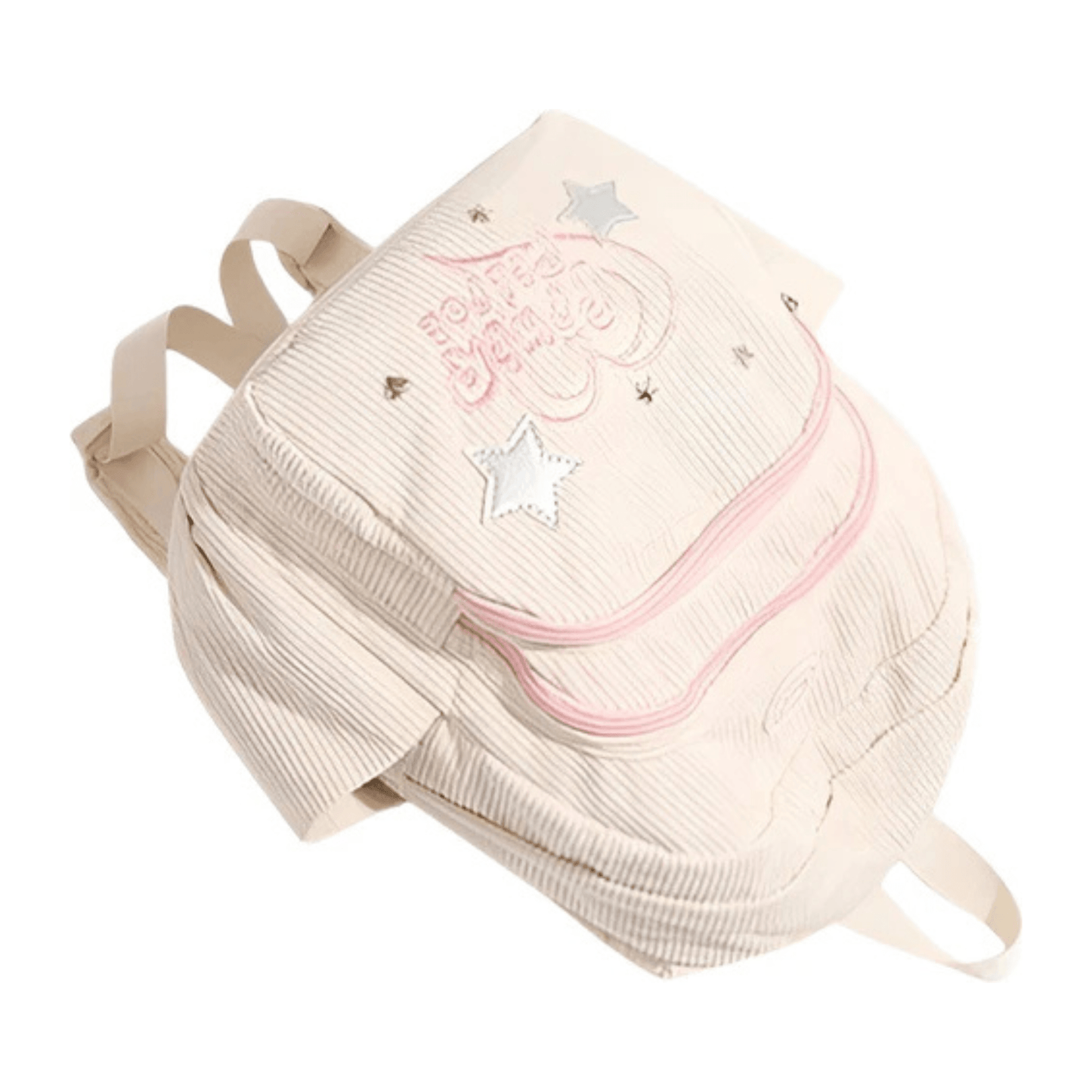 CarryQuest® - Schooltas - Corduroy Backpack - Niet waterbestendig - Beige