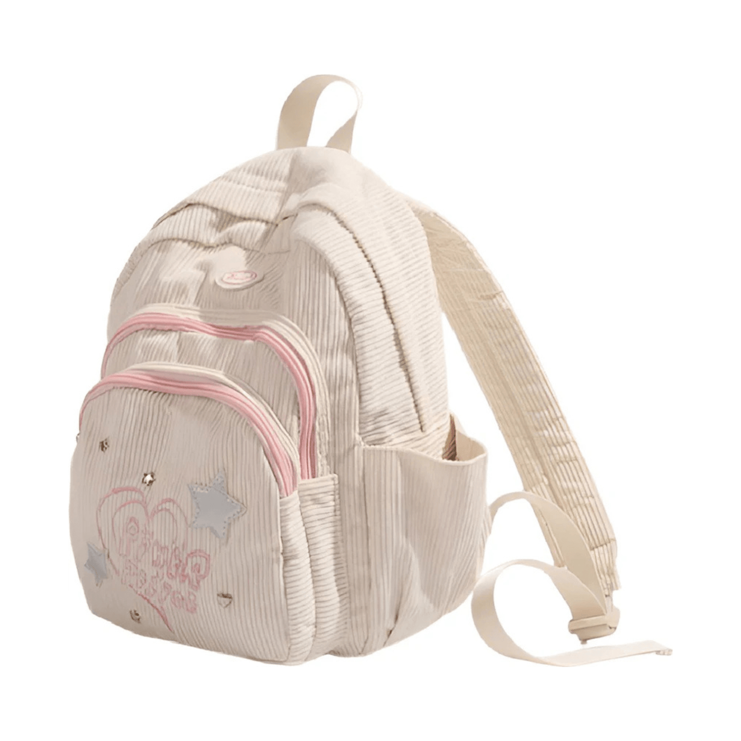 CarryQuest® - Schooltas - Corduroy Backpack - Niet waterbestendig - Beige