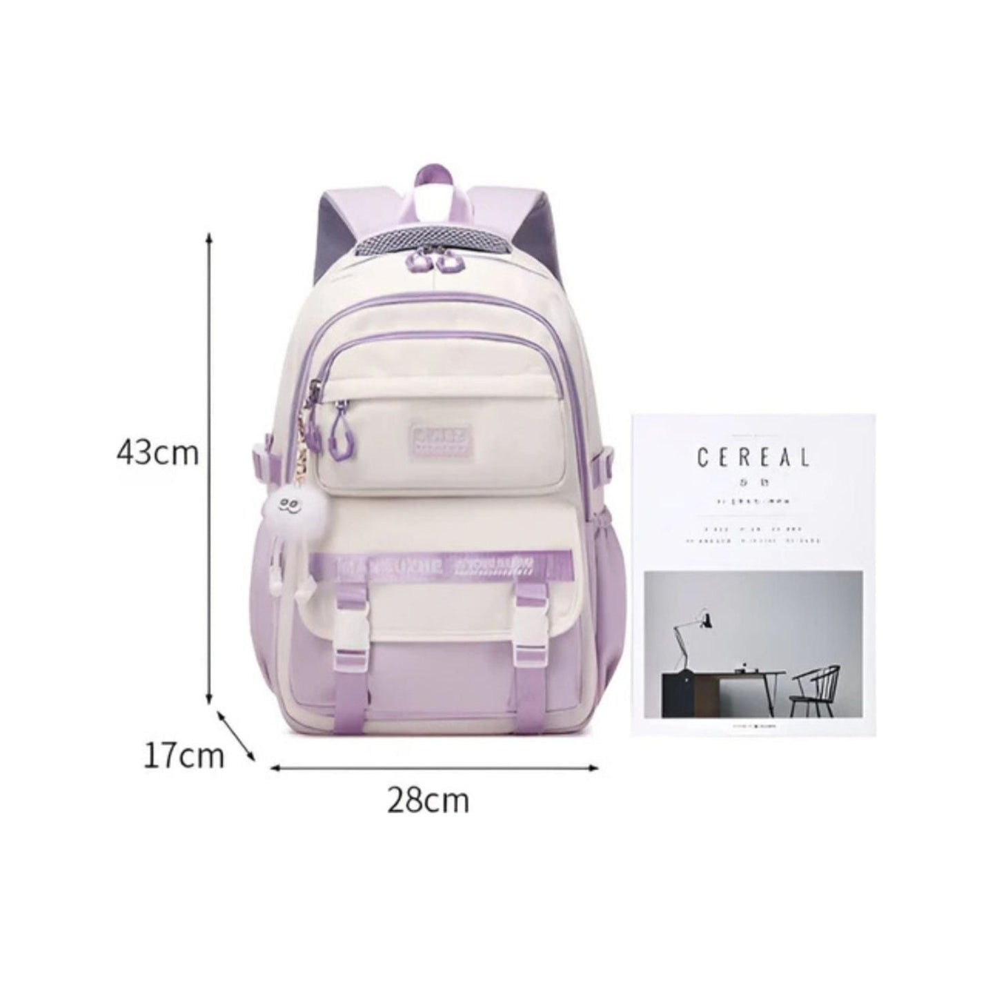 CarryQuest® - Schooltas Meisjes Jongens 7 - 12 Jaar - Duurzaam Nylon - Zwart