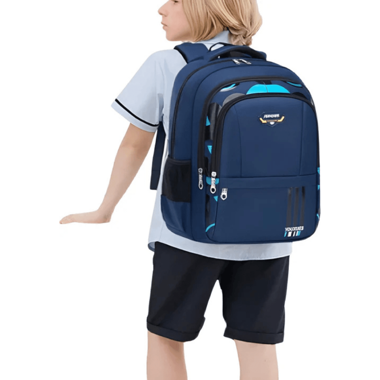 CarryQuest® - Schooltas - Waterdicht - Oxford - Ruim - Kinderen Schooltassen - Zwart