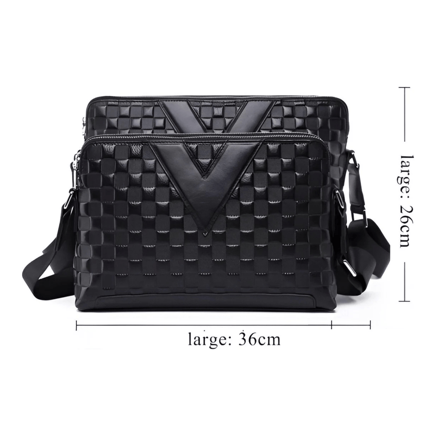 CarryQuest® - Schoudertas Crossbody Heren - Mannen - Handtas - Zwart