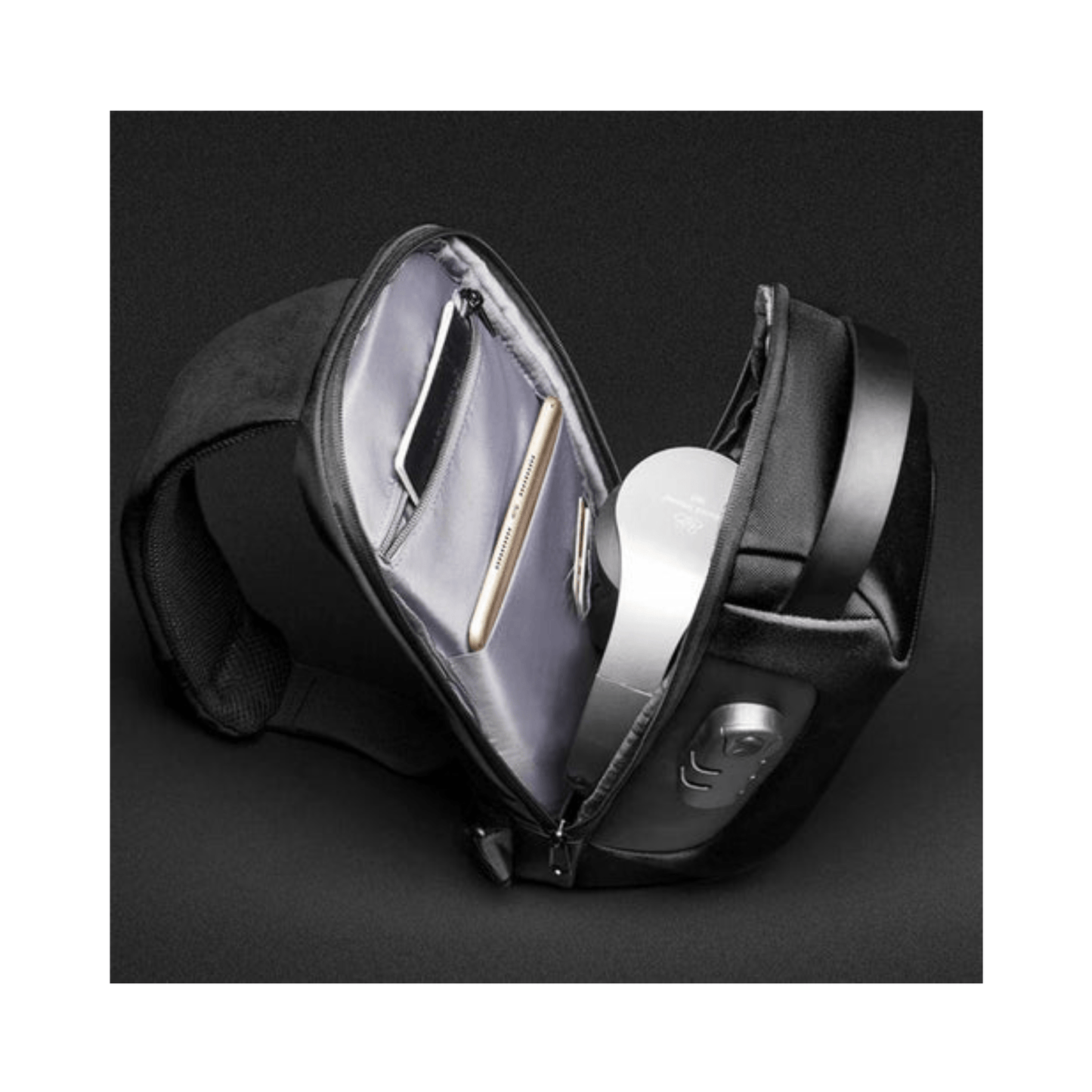 CarryQuest® - Schoudertas Heren - Stijlvolle en praktische - Zwart